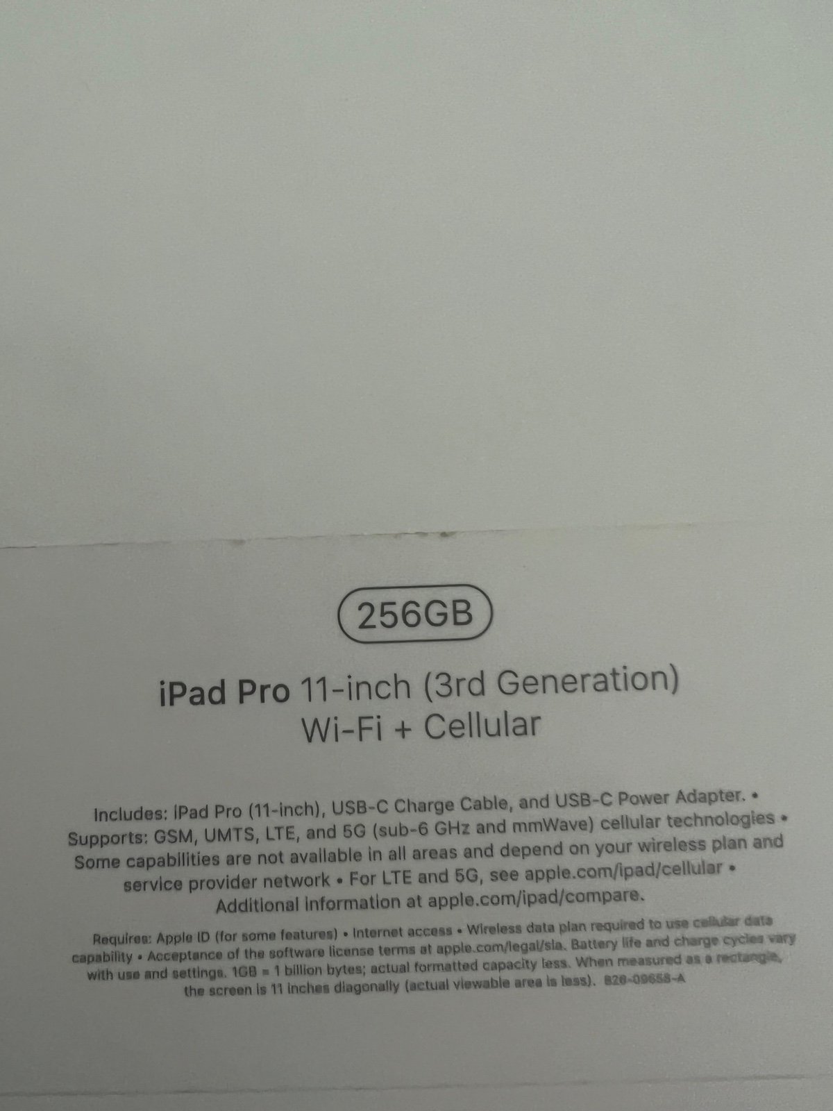 ipad pro 11 inch 3rd generation 256g 6F29