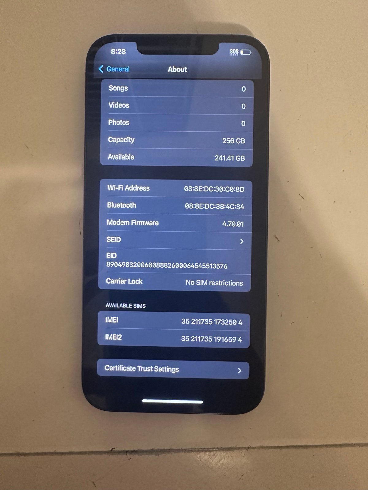 iPhone 12 Pro Max 256GB Unlocked 2G83