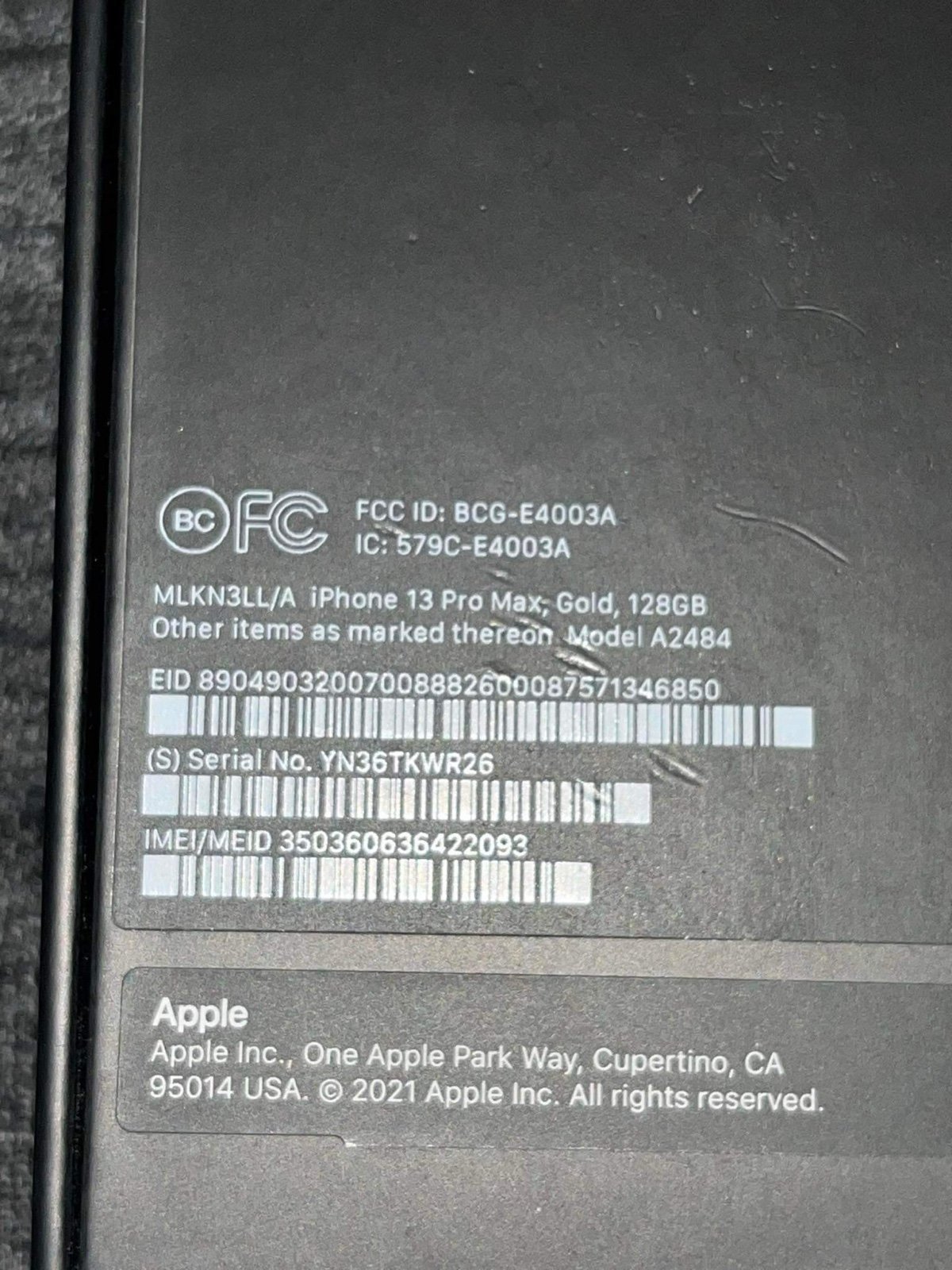 Apple iPhone 13 Pro Max 128 GB 6Y86