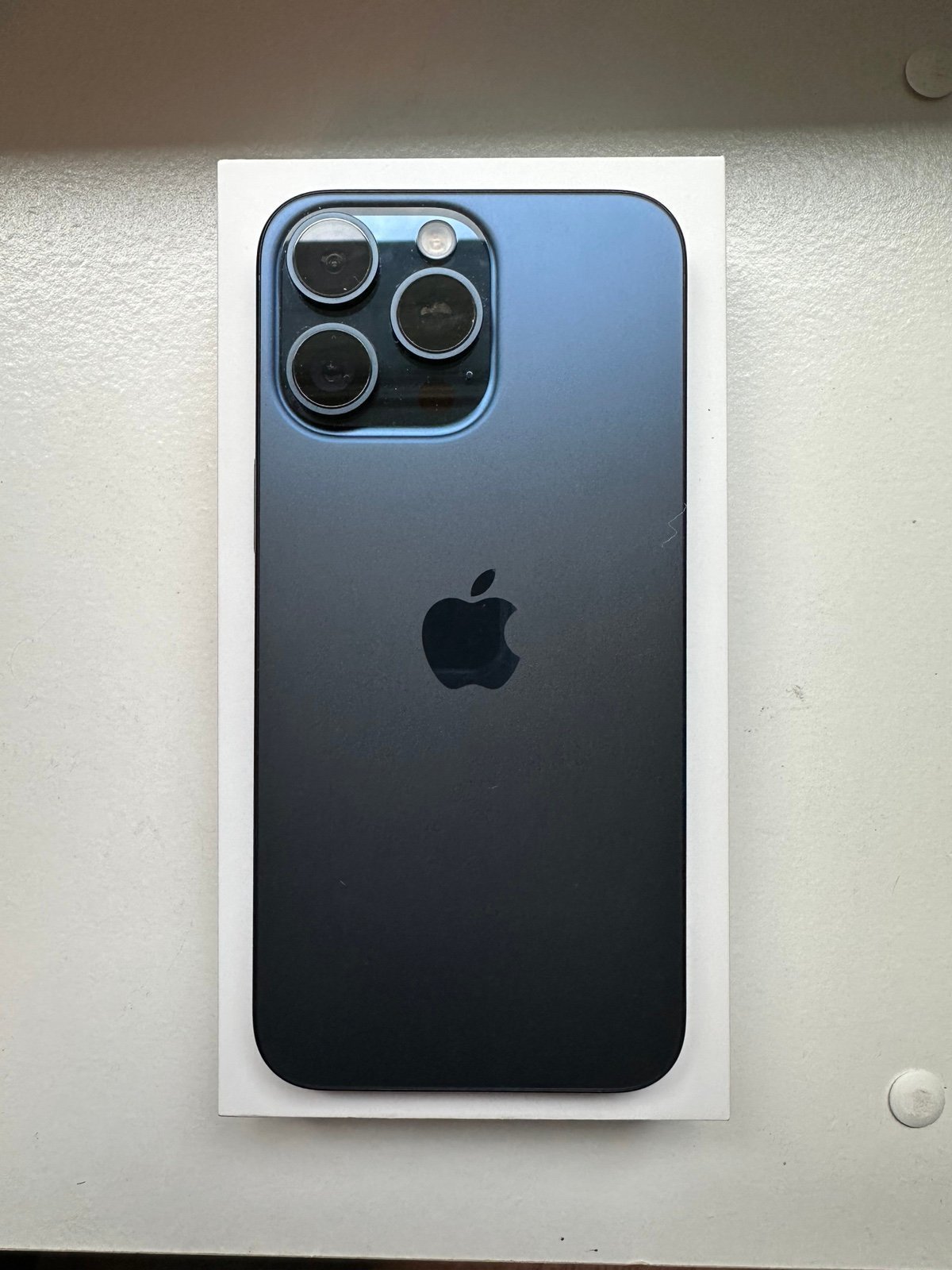 SOLD - Apple iPhone 15 Pro Max / 256GB / Titanium Blue / AppleCare+