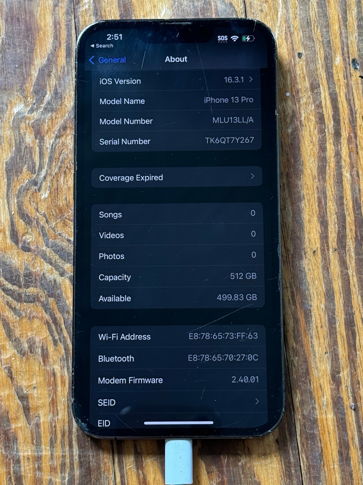 Apple iPhone 13 Pro 512GB Unlocked 7O53
