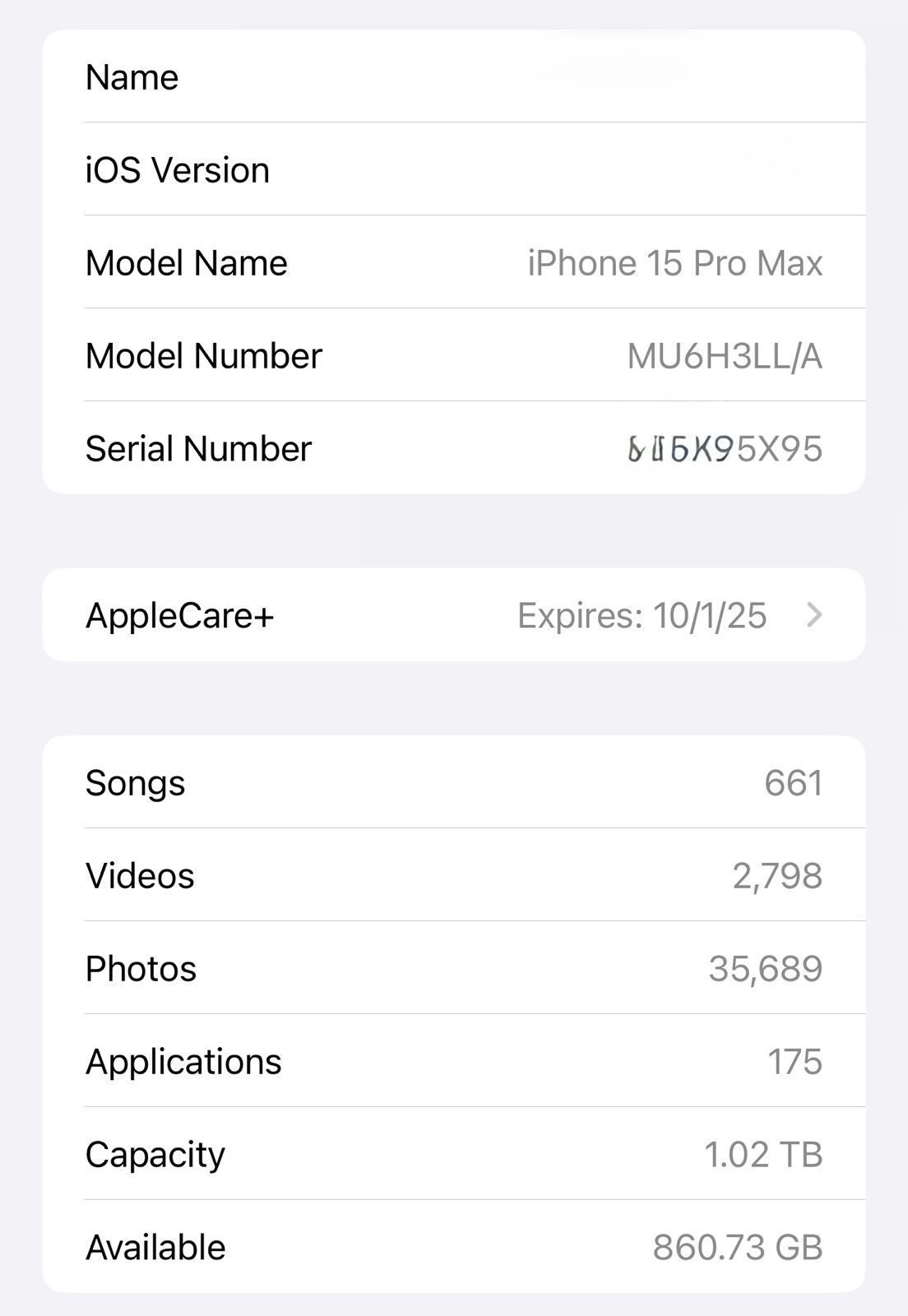 Unlocked Apple iPhone 15 Pro Max 1TB Natural Titanium w/AppleCare and Case 1K27