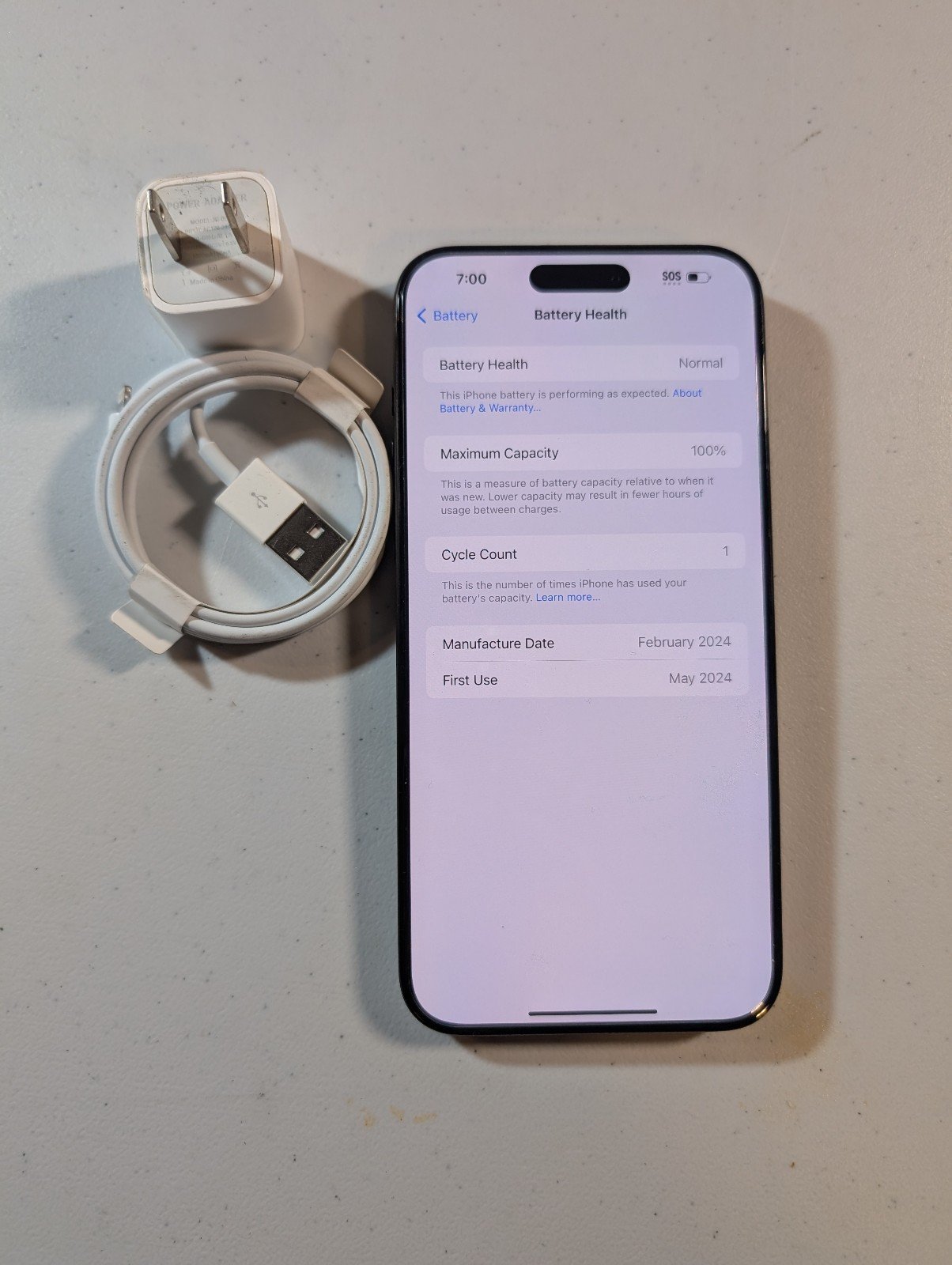 iPhone 15 pro Max 256 GB unlocked 100% battery health 5O71