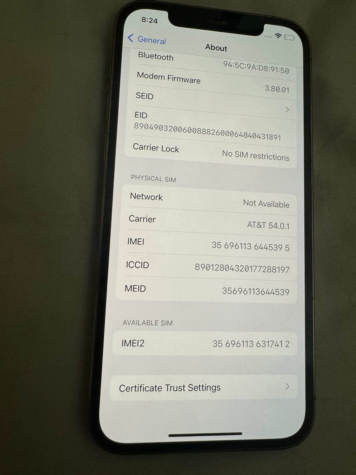 UNLOCKED Apple Iphone 12 Pro Gold 128GB 3K37