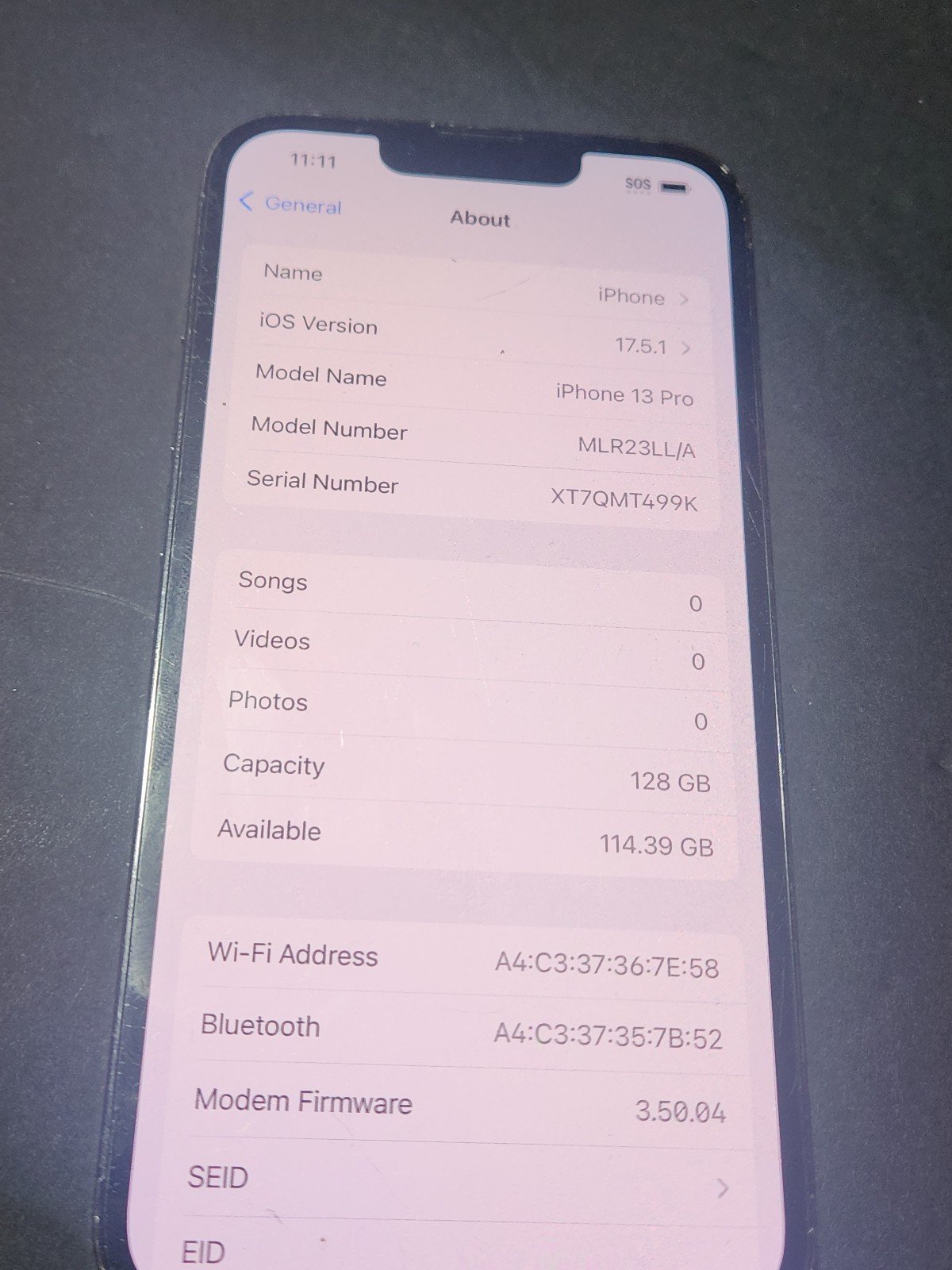 Apple iPhone 13 Pro Max 128 GB in Graphite for Unlocked 2G75