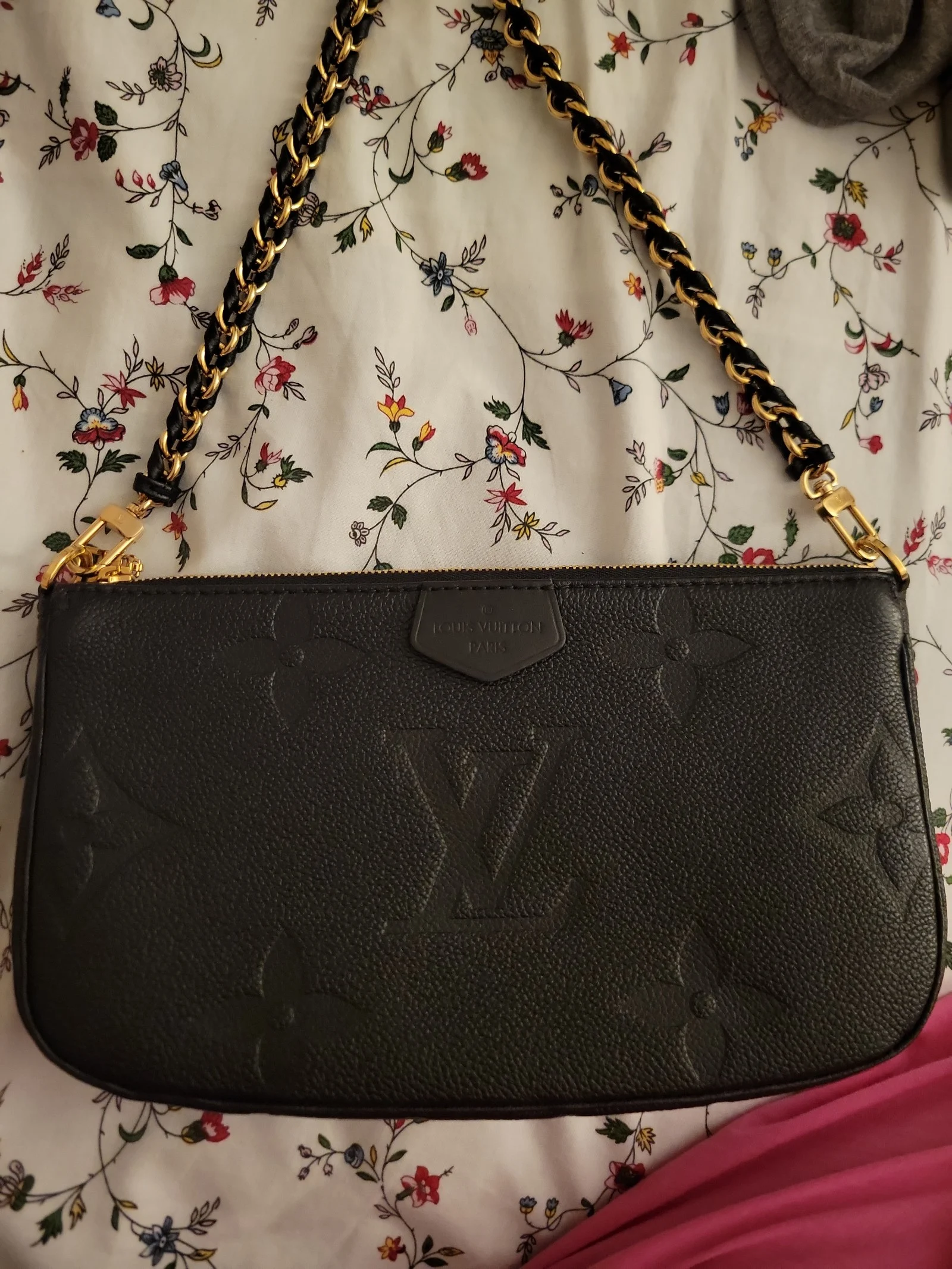 Louis Vuitton bag Large Multi Pochette Accessories black empreinte leather