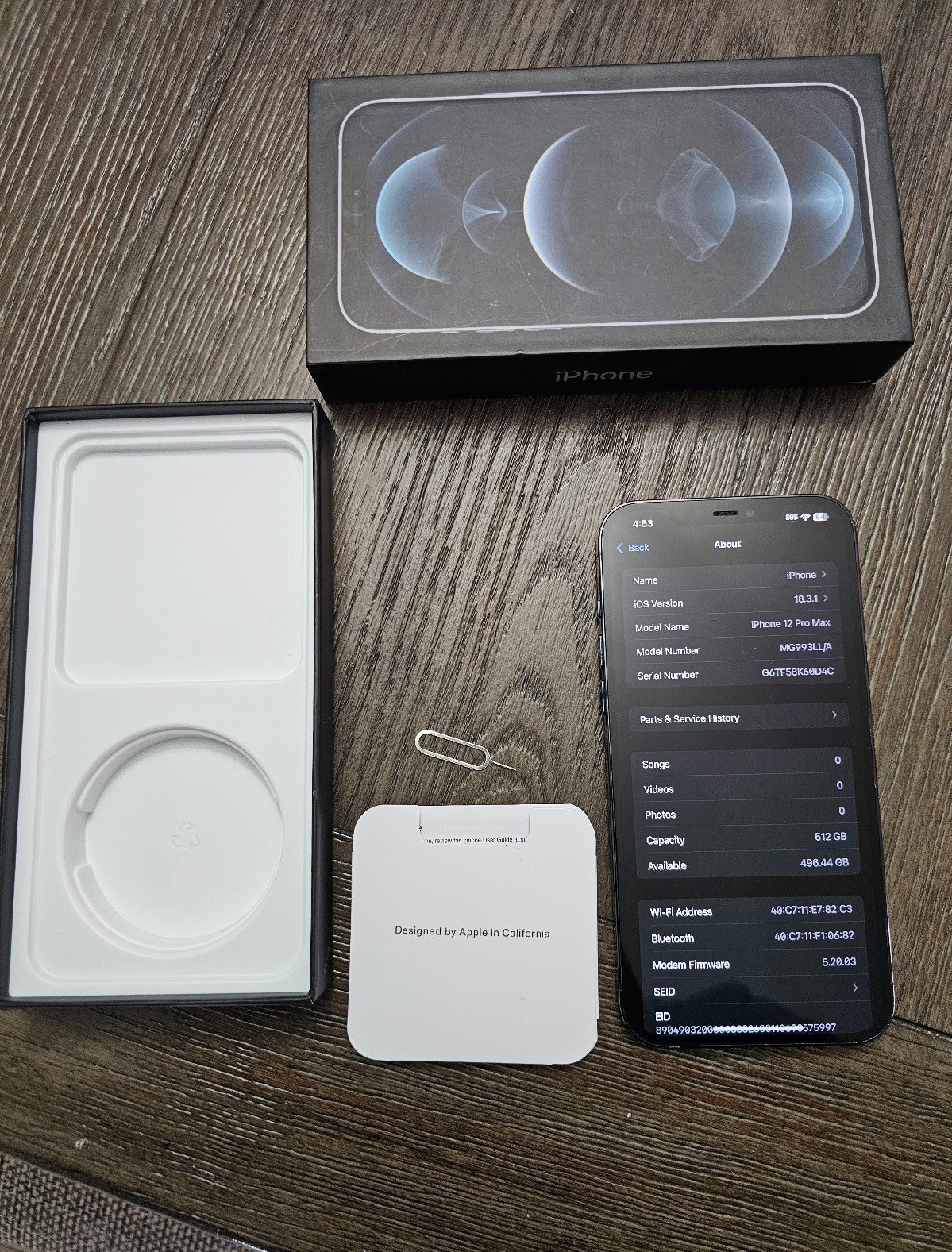 Iphone 12 Pro Max - 512GB - Factory Unlocked -Blue 6F96