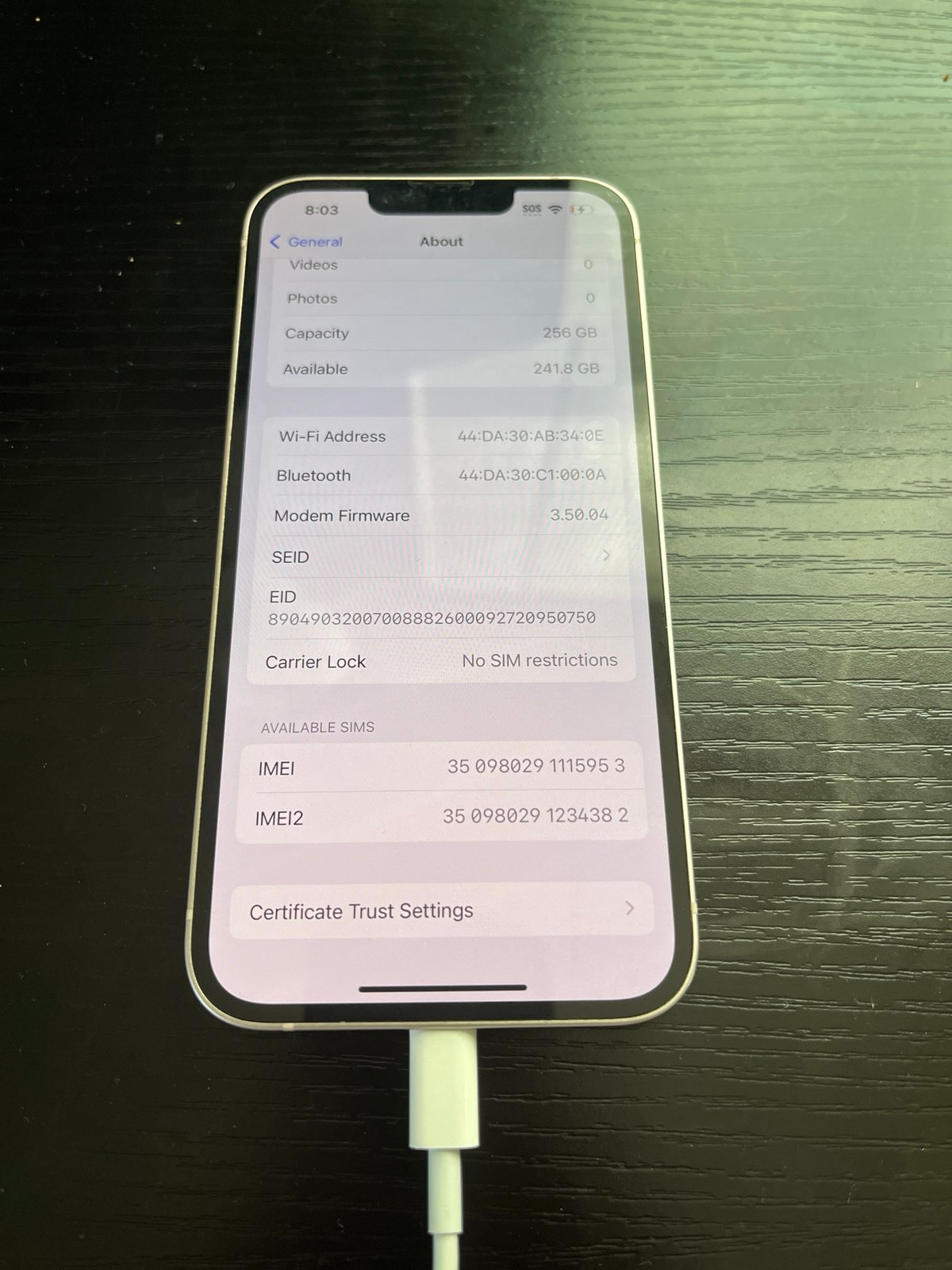 iPhone 14 128 gb unlocked 8U29