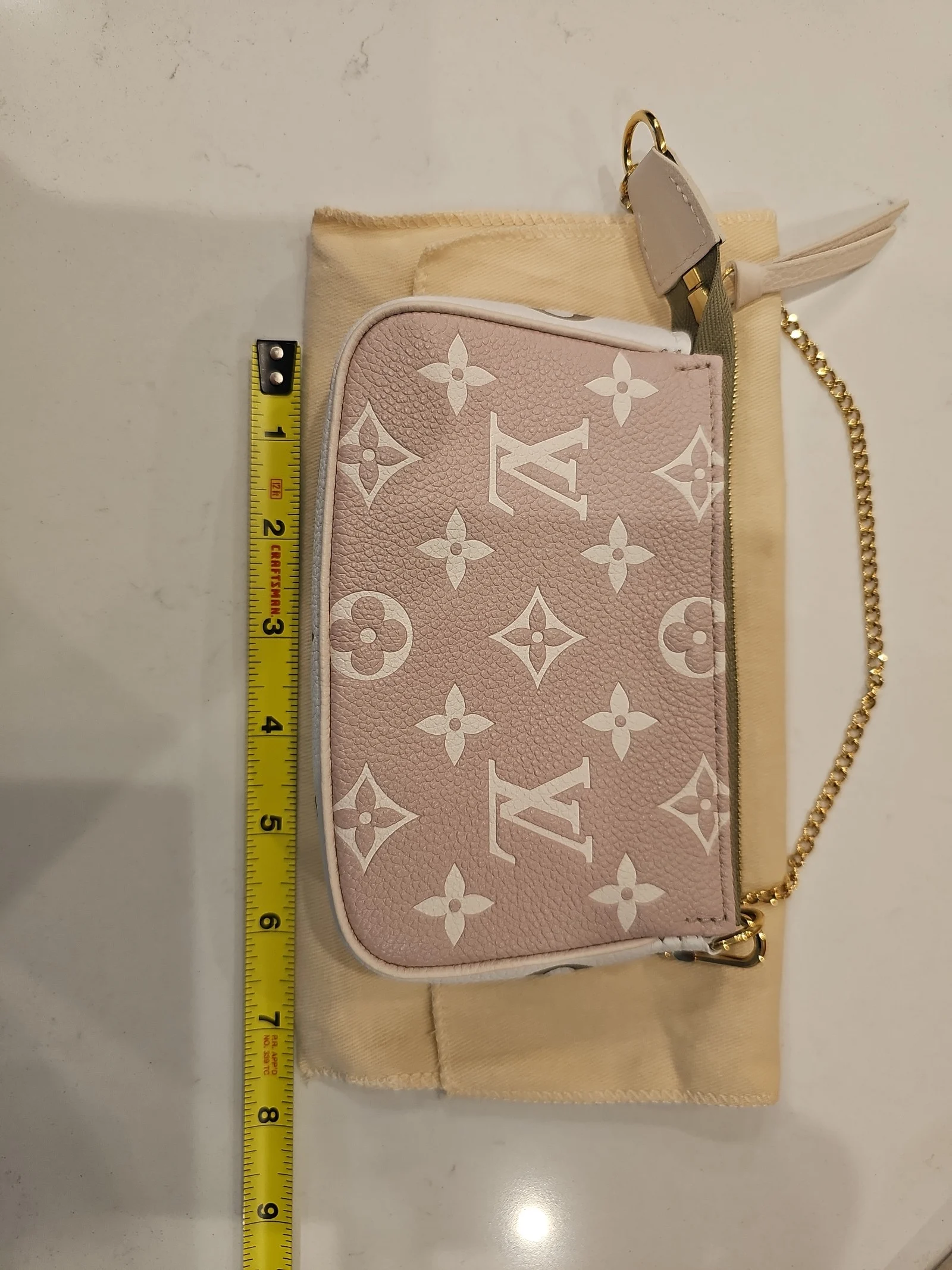 Louis Vuitton Empreinte Spring in the City Mini Pouchette Kaki khaki Beige Cream