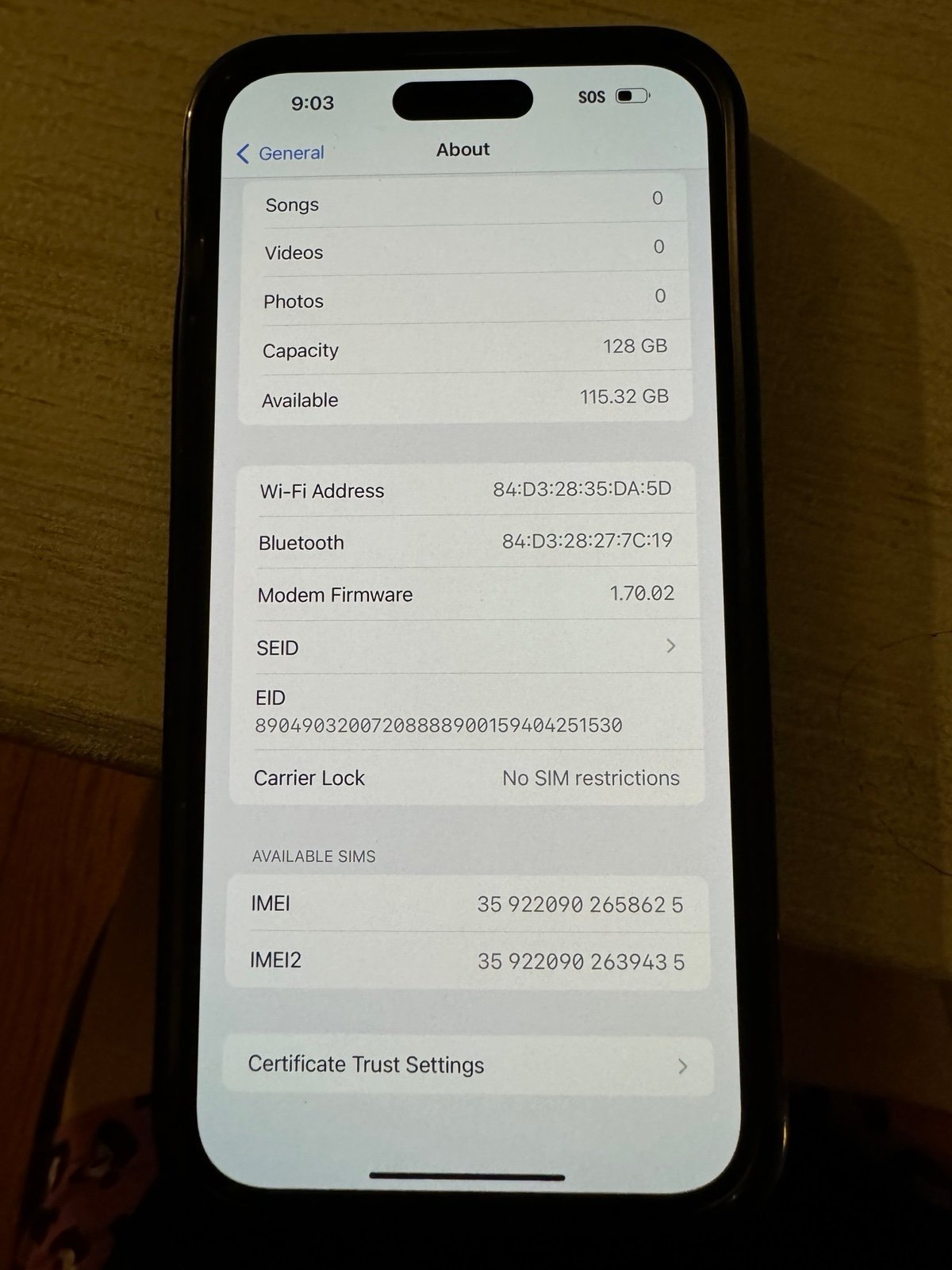 Apple iPhone 15 plus 7G92