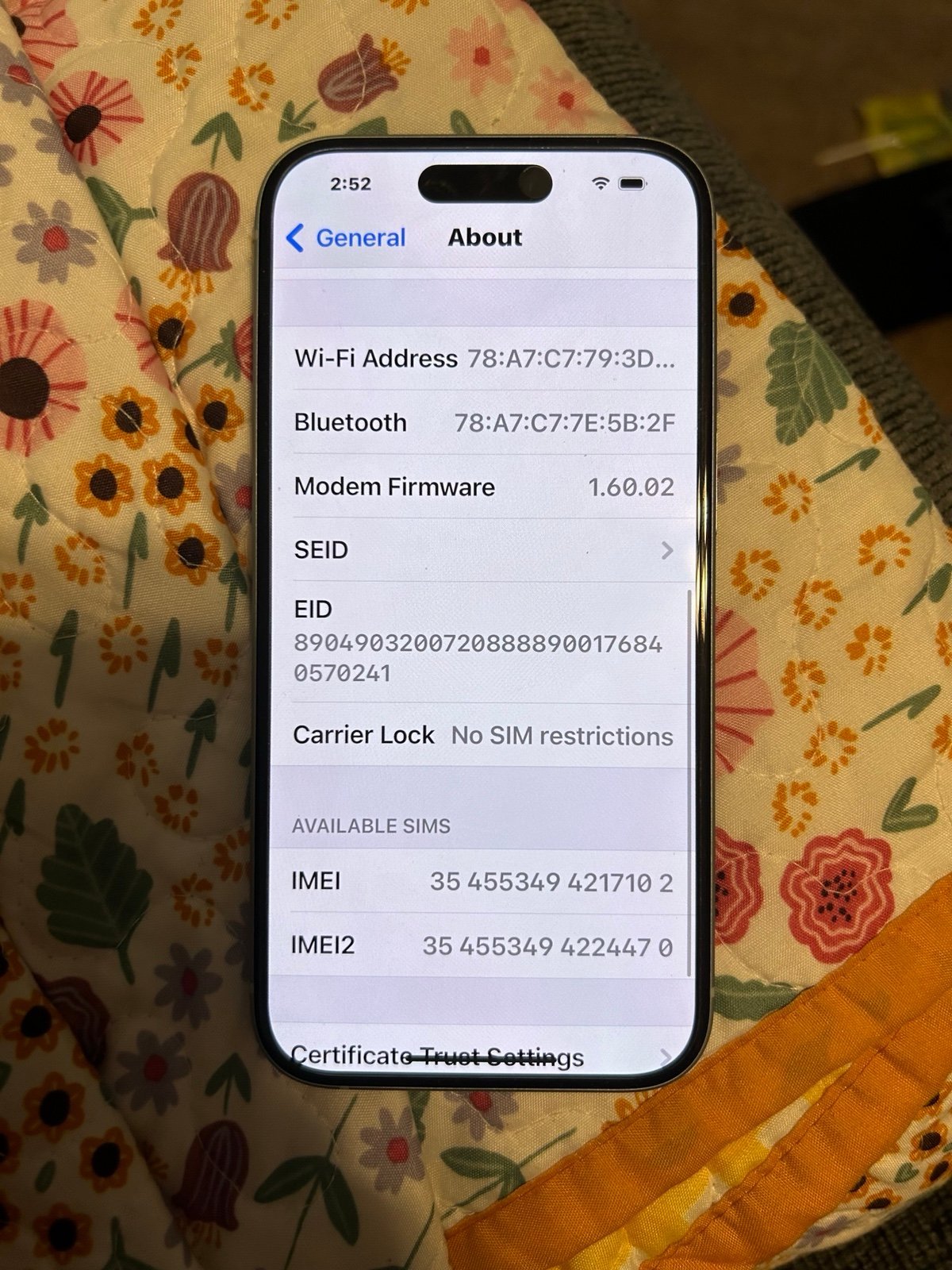 Apple iPhone 15 unlocked 128gb 5B92