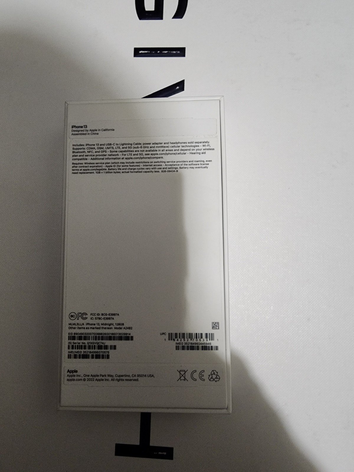 Apple iPhone 13 128 GB in Black T Mobile 1C88