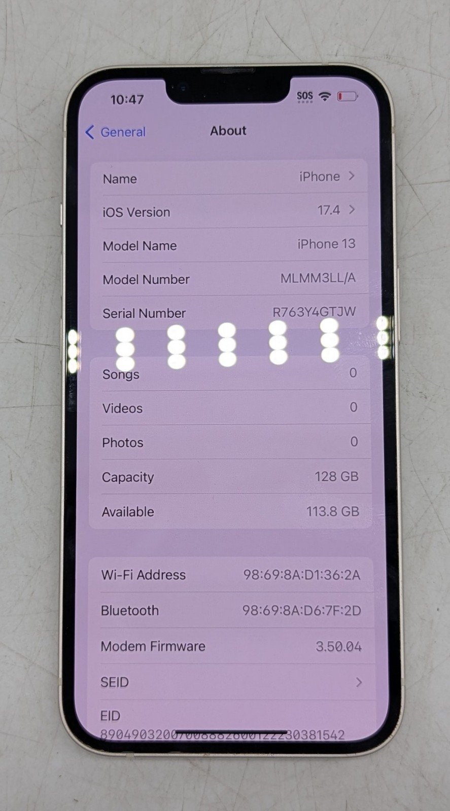iphone 13 starlight unlocked 128gb 1E21