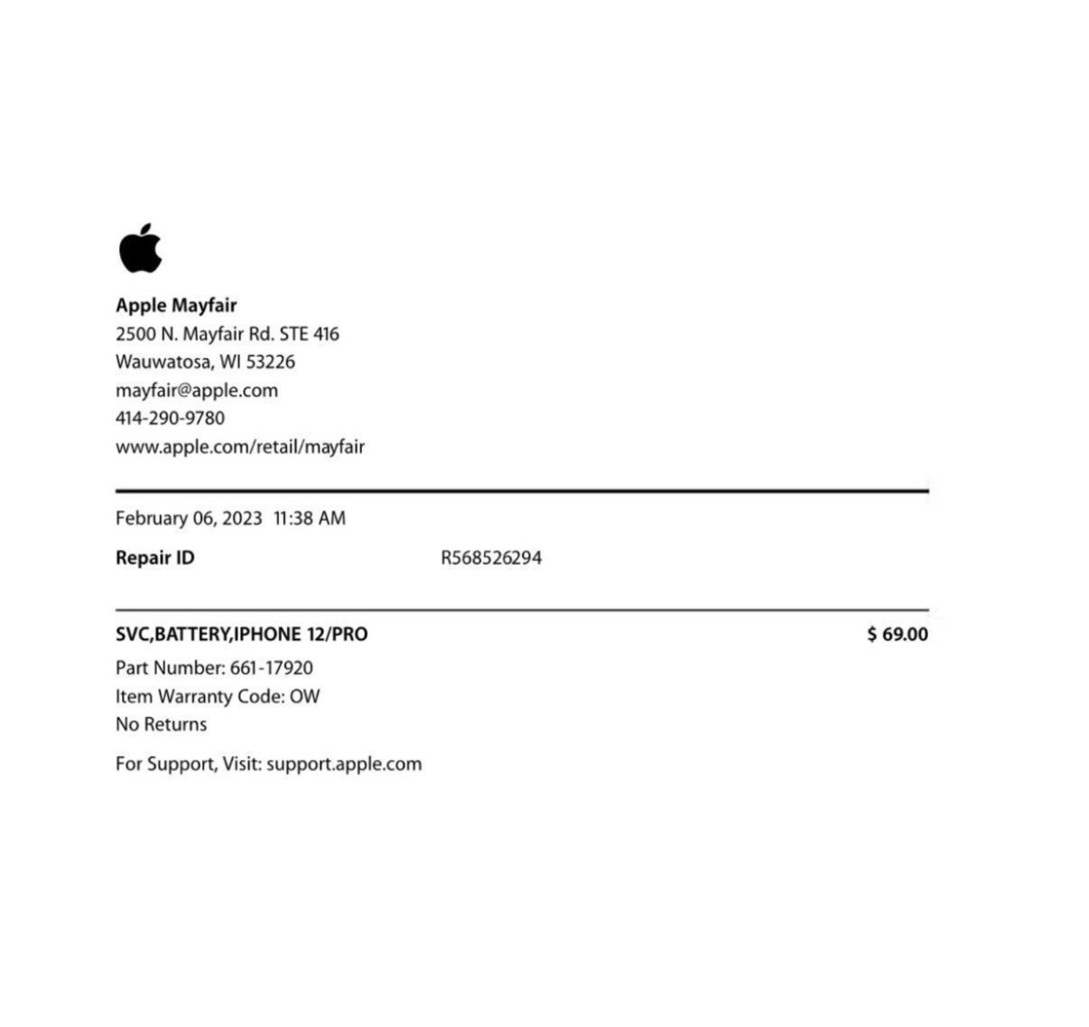 Apple iPhone 12 Pro 256GB Pacific Blue - UNLOCKED - Battery Replaced in 2023 3A79