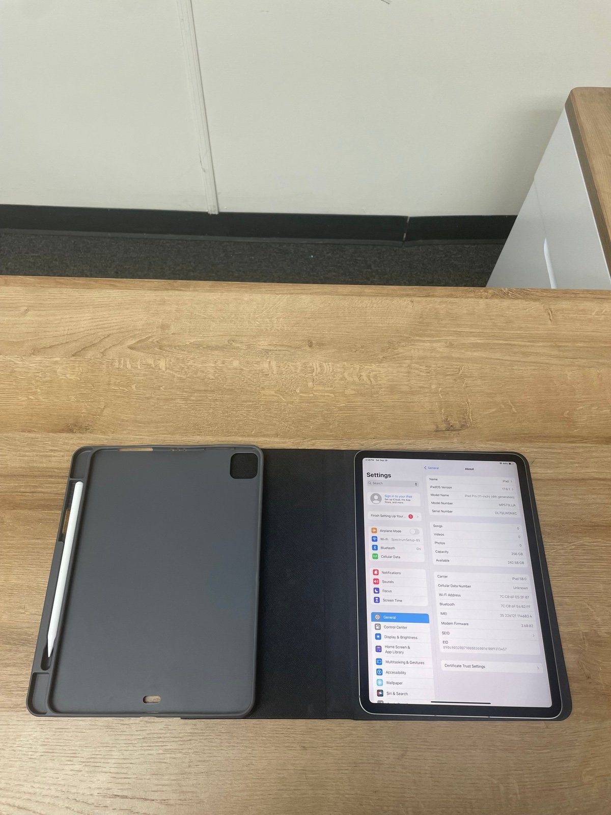 iPad Pro 4th gen 256 gb WiFi + cellular (unlocked) 11 inch 9T58