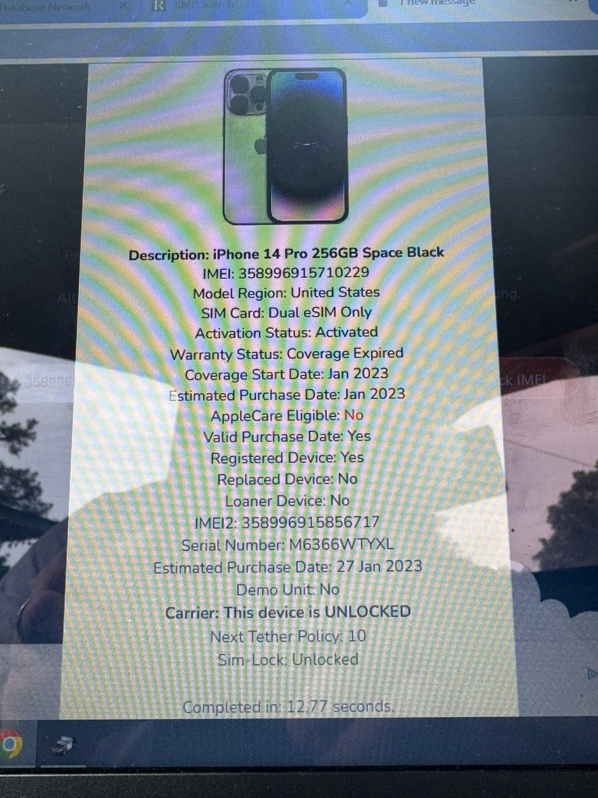 Apple iPhone 14 Pro 256 GB in Space Black 1V78