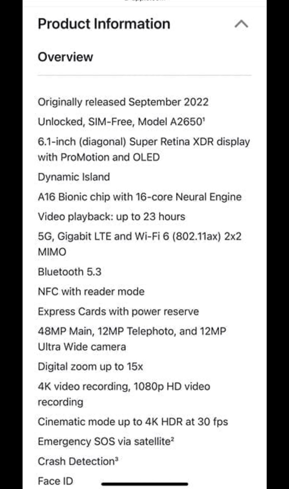 Apple iPhone 14 Pro 128GB Deep Purple Unlocked EUC Ships Free Same Business Day 9O63