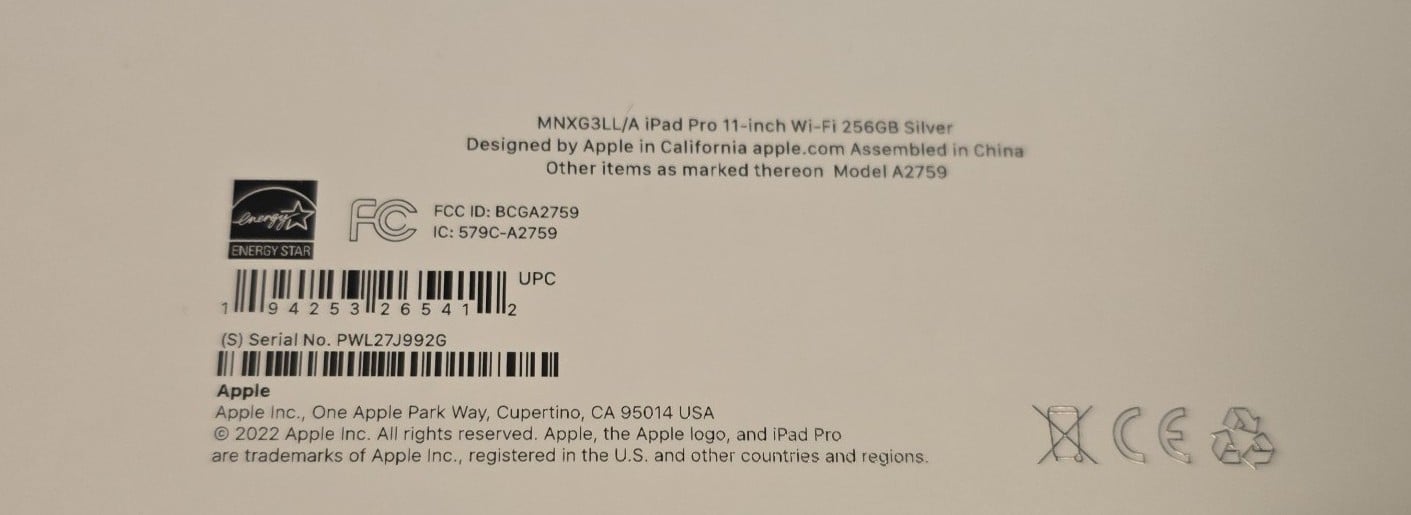 ipad pro 11 inch 4th generation wifi 256 7F38