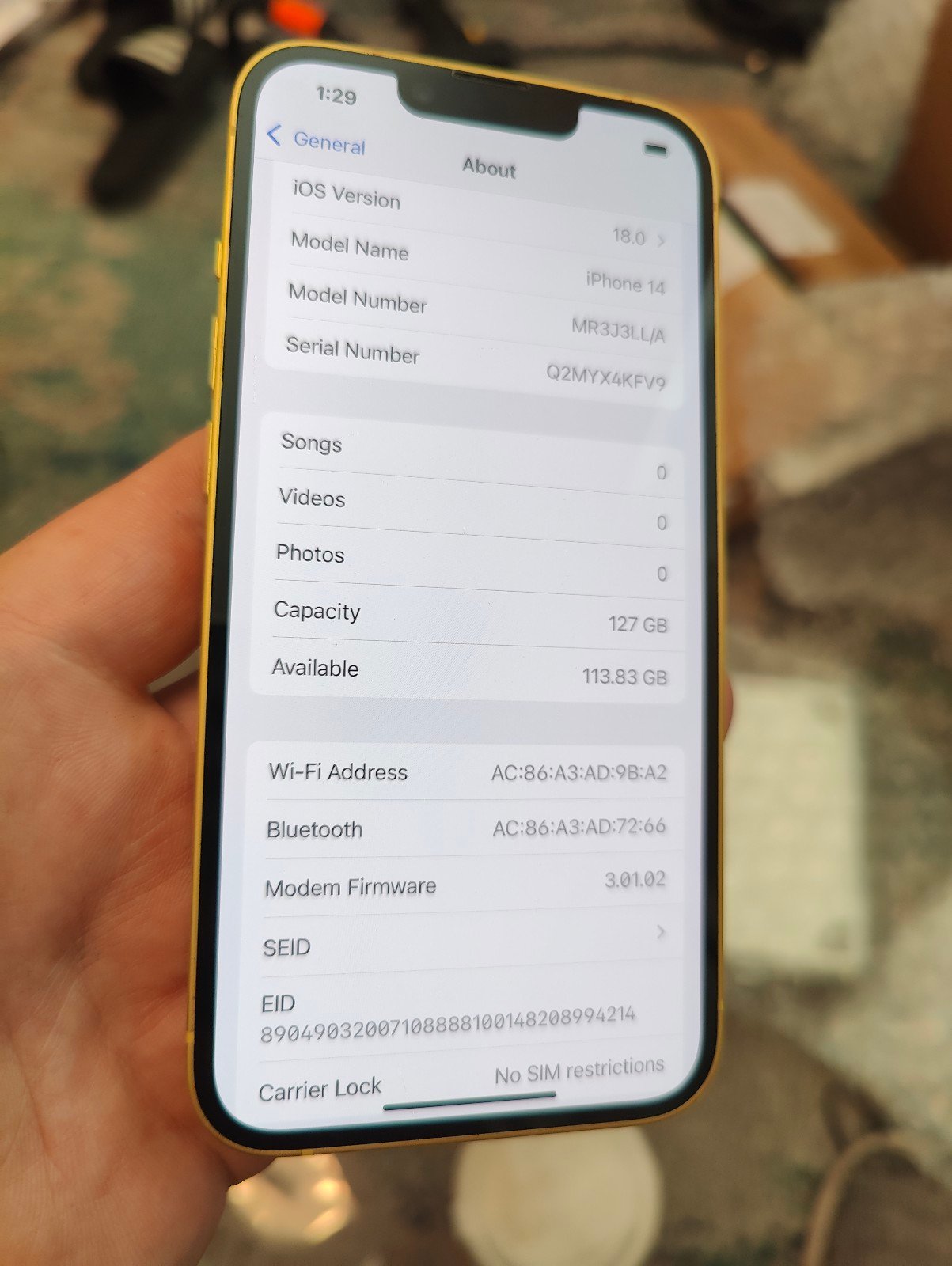 Sim Unlocked Apple IPhone 14 5g 128gb 3G93