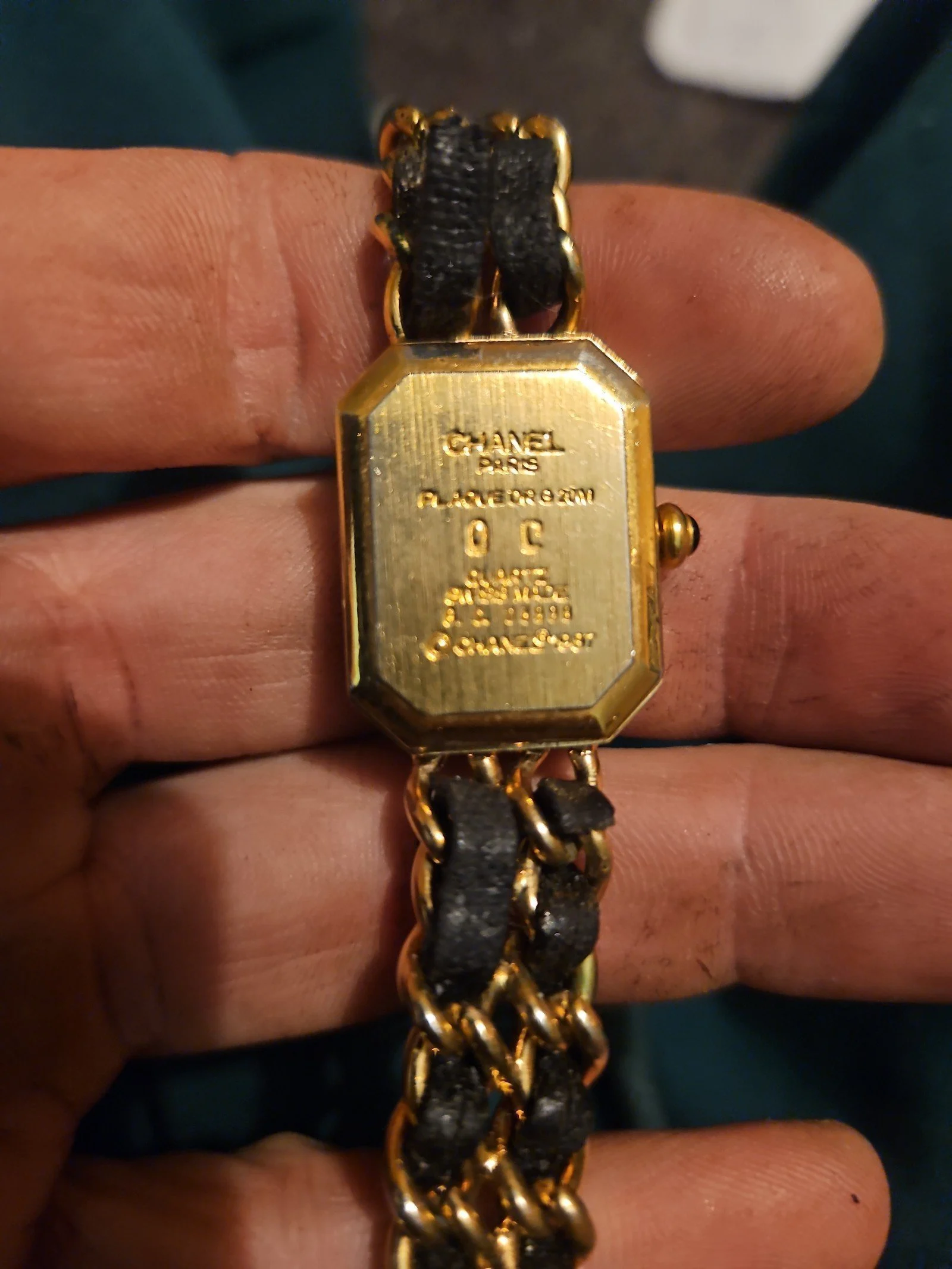 Luzry Chanel premier 20mm yellow gold Plated woman's watch 1987 very rare watch