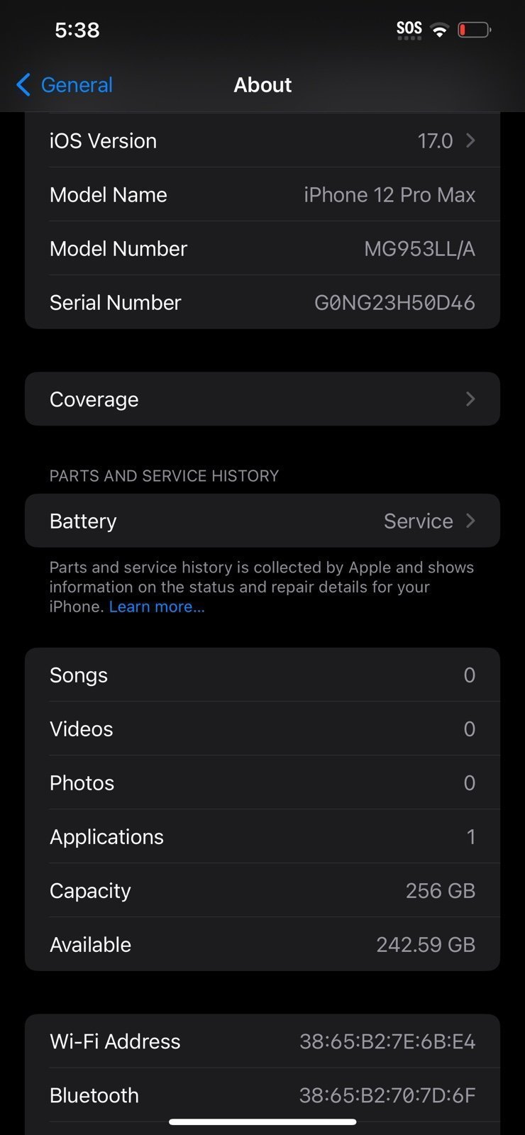 Apple iPhone 12 Pro Max 256 GB in Pacific Blue for Unlocked 8X96