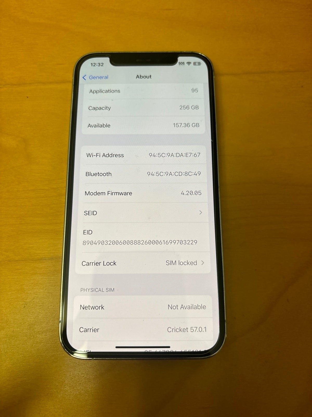 Apple iPhone 12 Pro 256 GB in Silver for AT&T 6N33