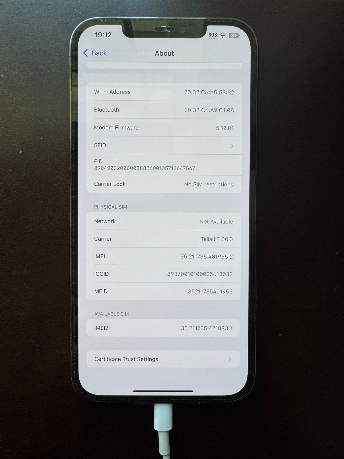 Apple iPhone 12 Pro Max Graphite 256GB Unlocked 7C68