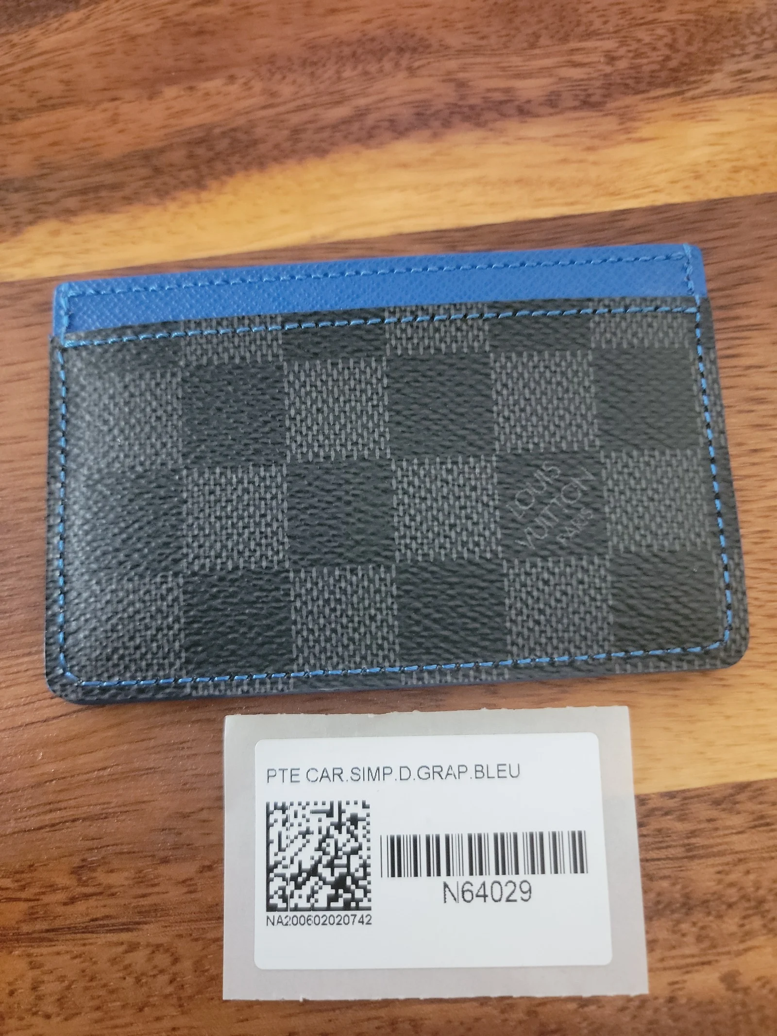 Louis Vuitton Damier Graphite Card Holder Blue
