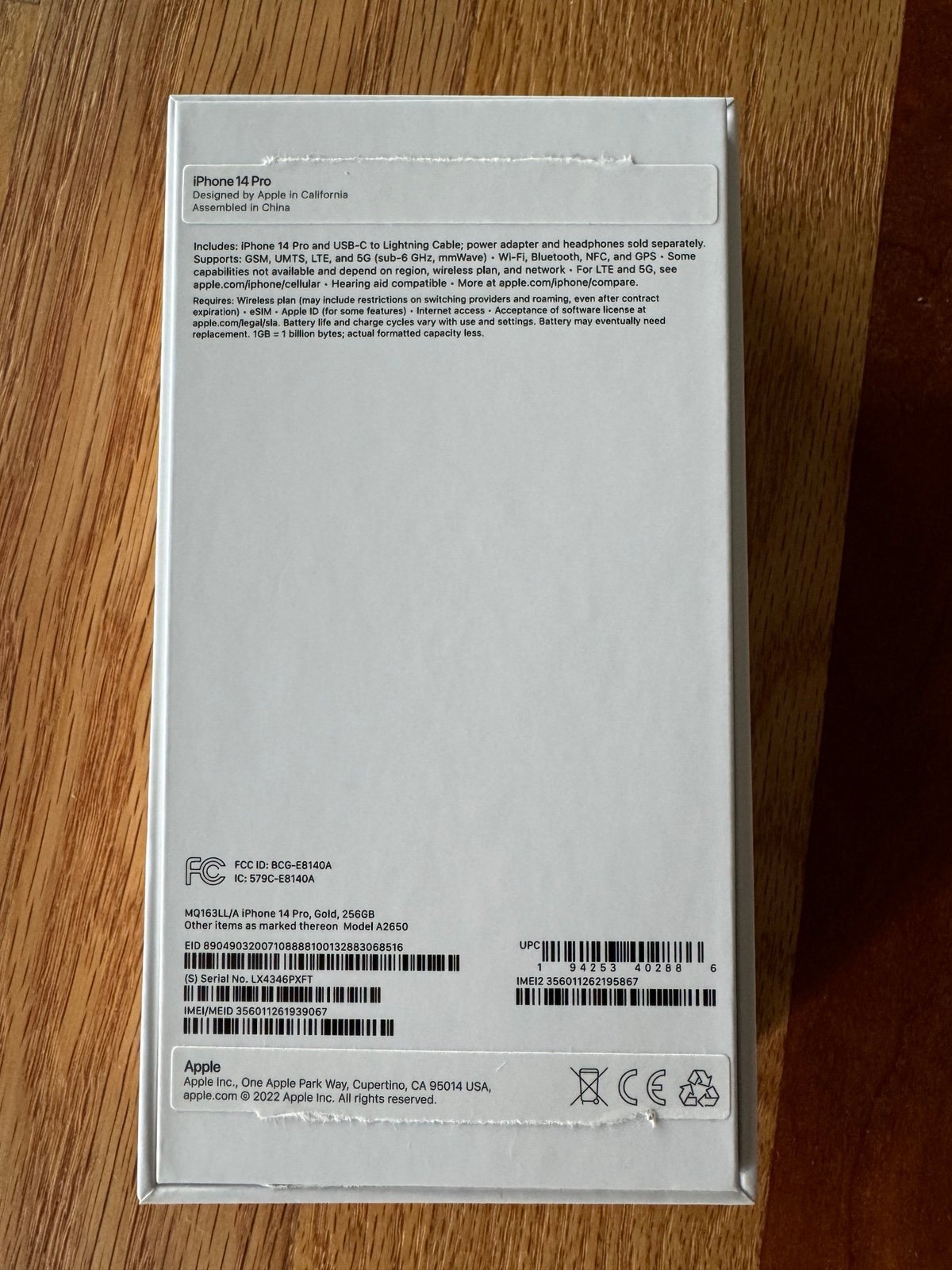 iPhone 14 Pro Gold 256GB Unlocked 3Q69