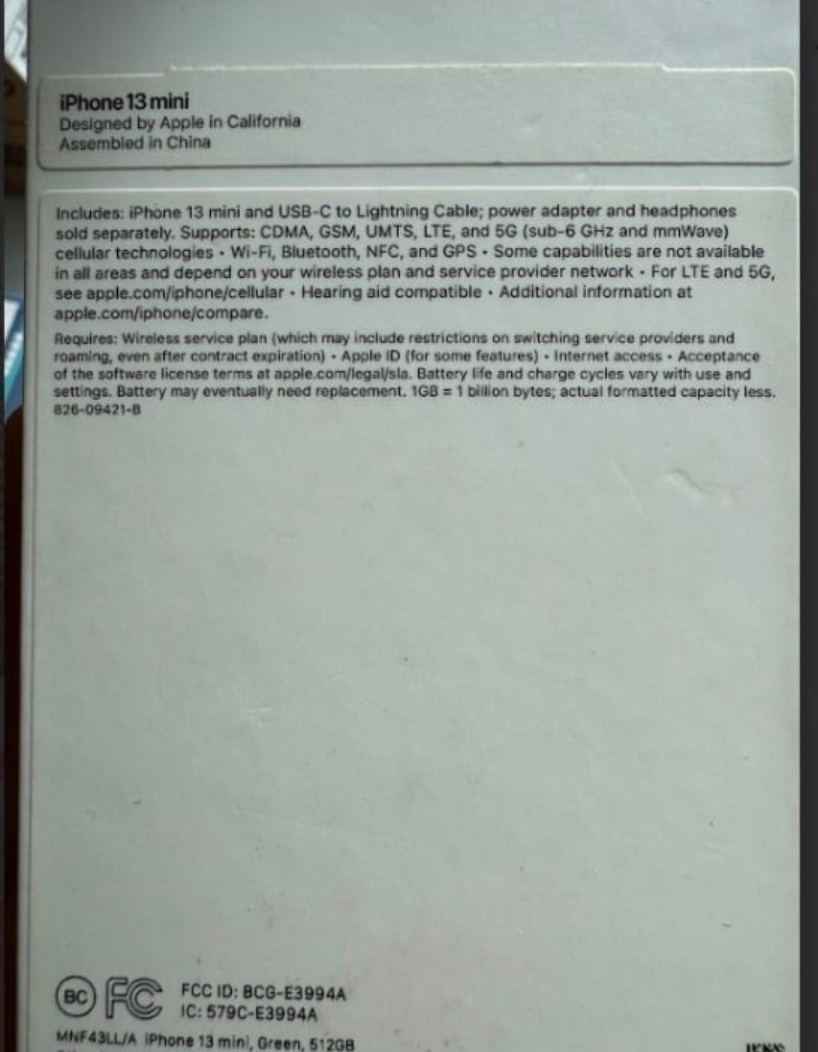 Apple iPhone 13 MINI used ONCE! 2D75