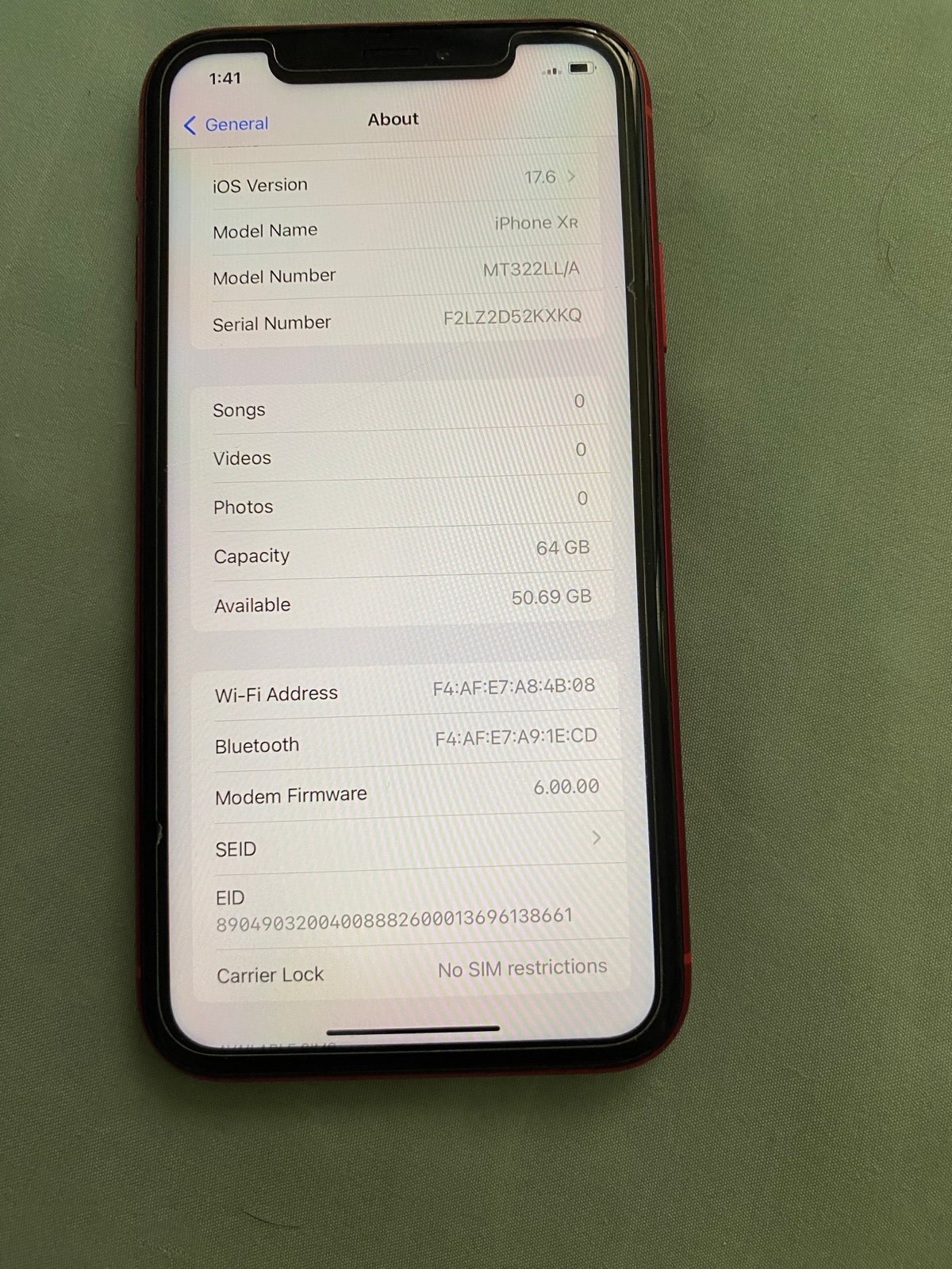 Apple iPhone 13 Pro Max 256 GB Unlocked and iPhone XR Red 64 Unlocked 5X85