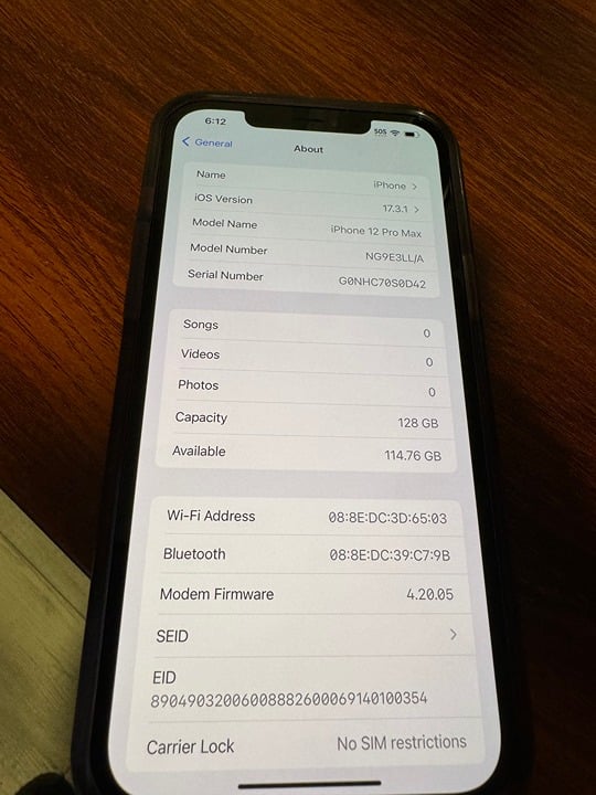 Apple iPhone 12 Pro Max 128 GB in Pacific Blue for Unlocked 7V72