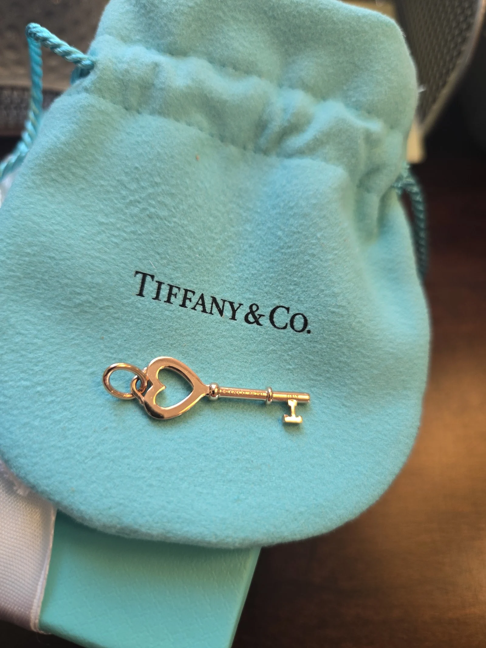 Tiffany & Co Rose Gold 18k  Key Pendant