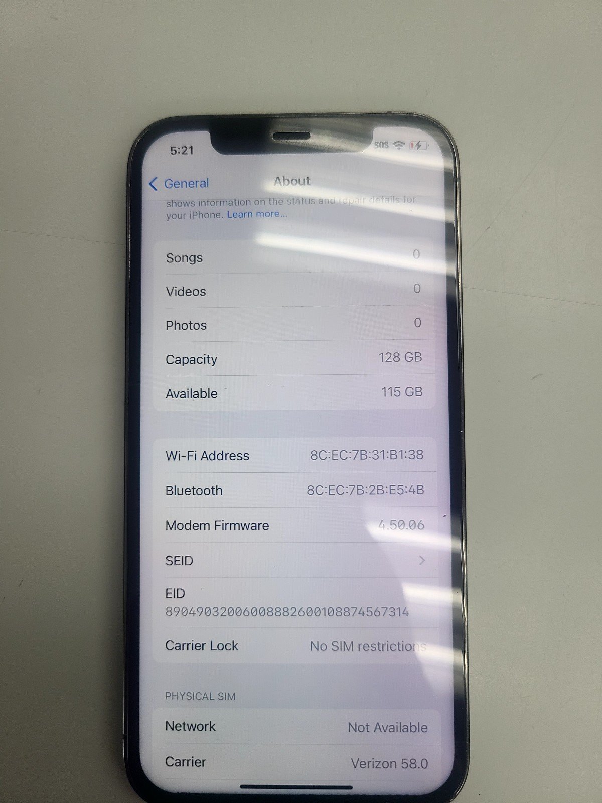 Apple iPhone 12 Pro 128 GB in Graphite for Unlocked 7R29