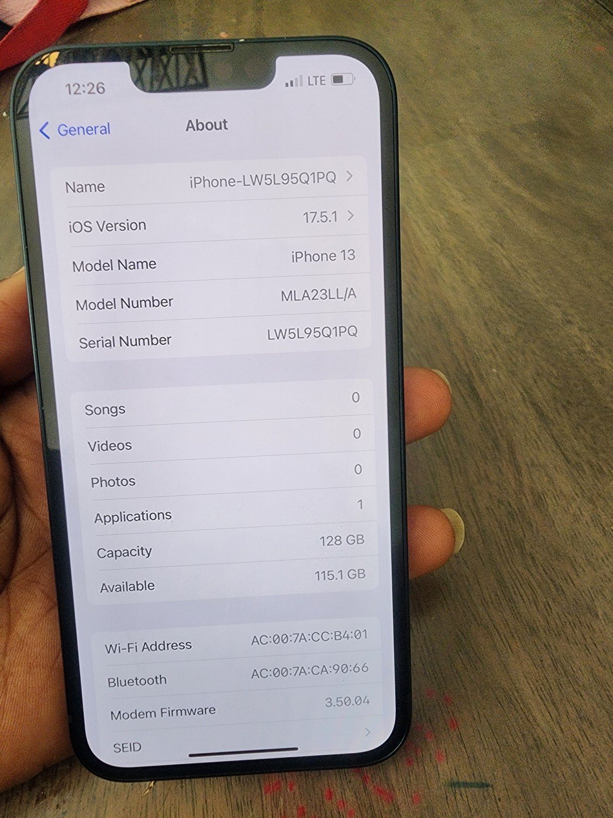 Apple iPhone 13 Verizon unlocked 128gb RESERVED 9L16