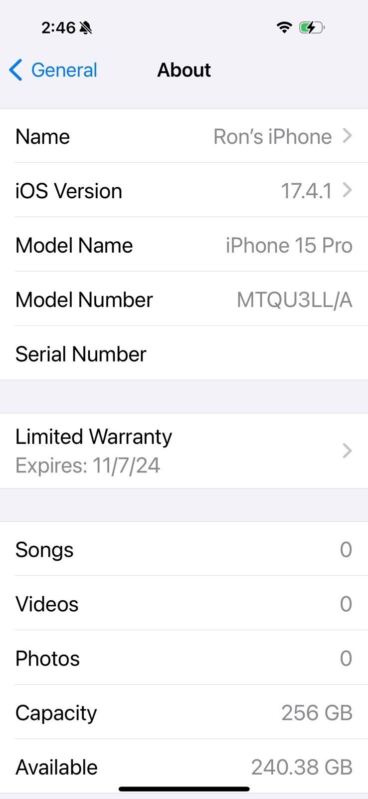 Apple iPhone 15 Pro 256GB (Unlocked) 7N89