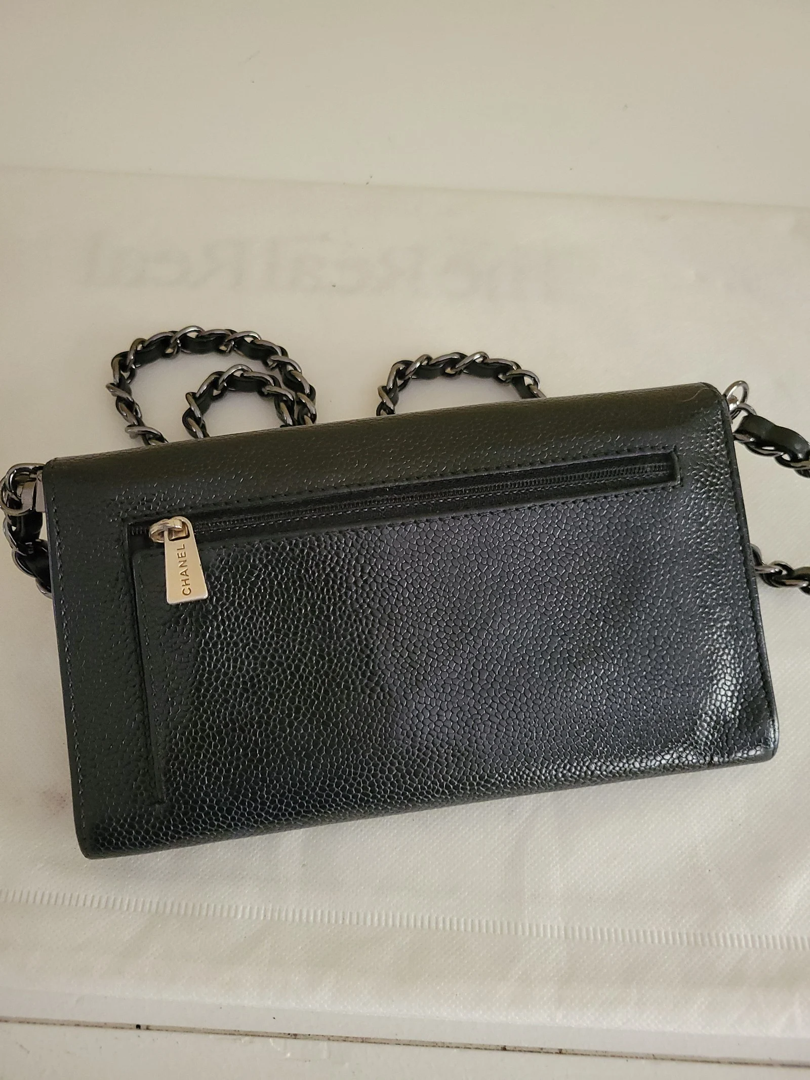 Chanel Timeless Caviar Pochette Clutch Crossbody handbag