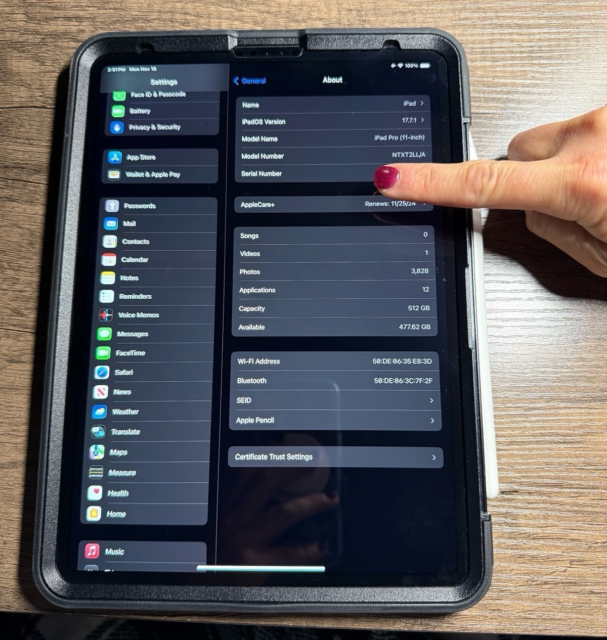 iPad Pro 11” 512GB WiFi 8Z39