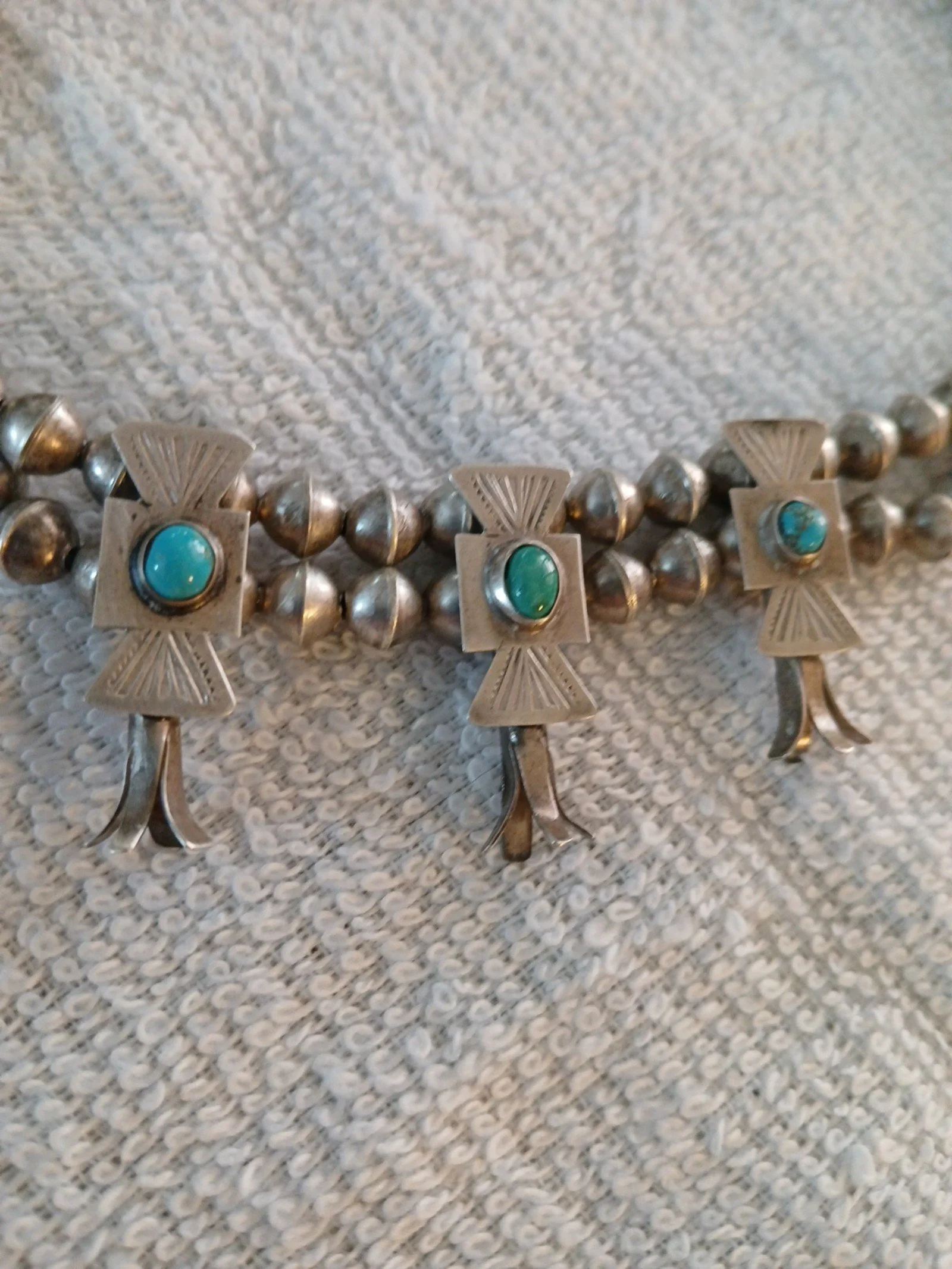 Antique Native American Squash Blossom Necklace *SHIPS TODAY*