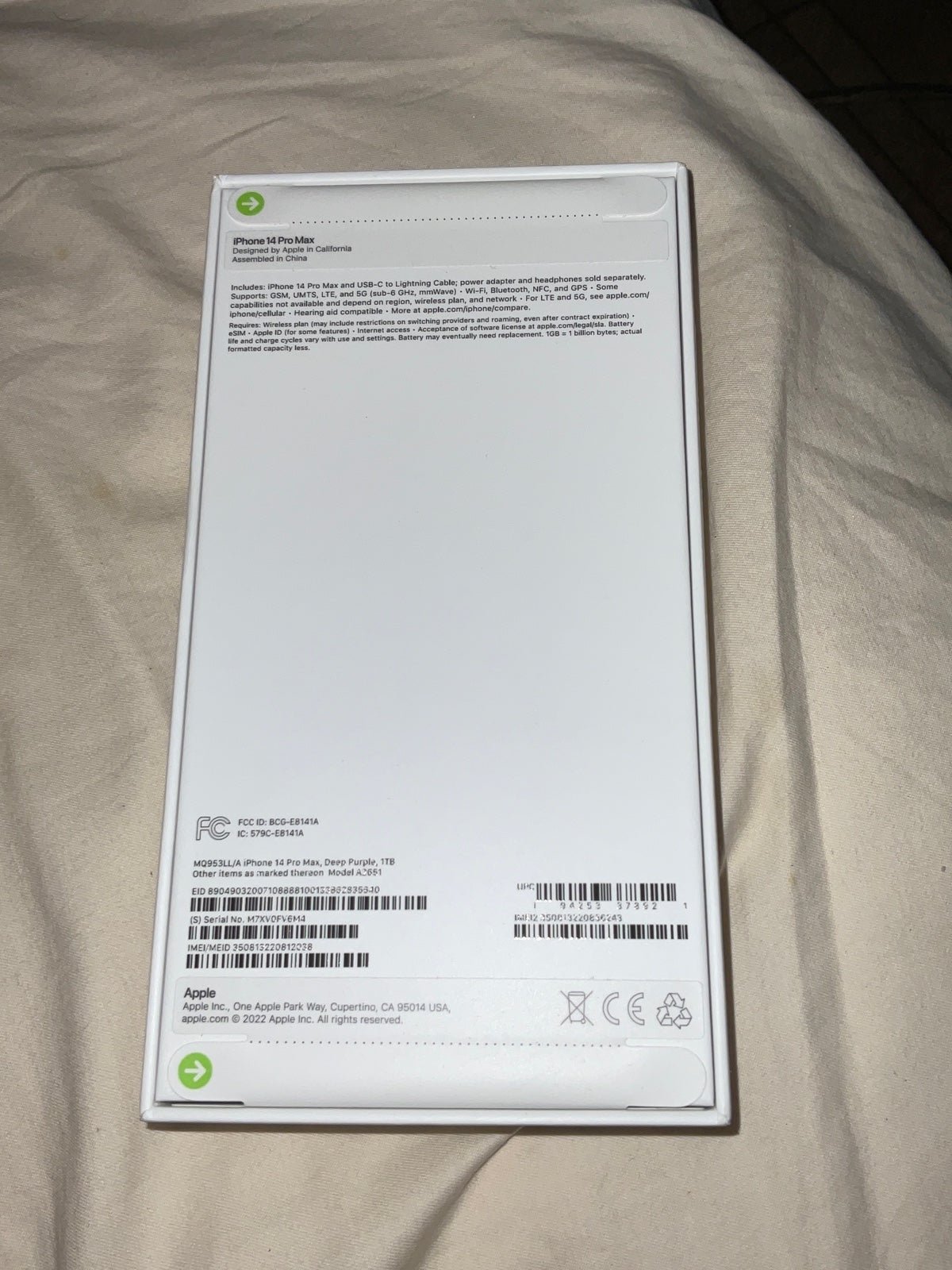 Apple iPhone 14 Pro Max 1 TB in Deep Purple for AT&T 7R61