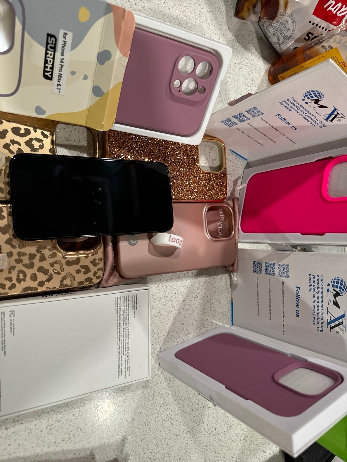 iphone14 pro max phone unlocked 128gb space black with loopy cases 1K67