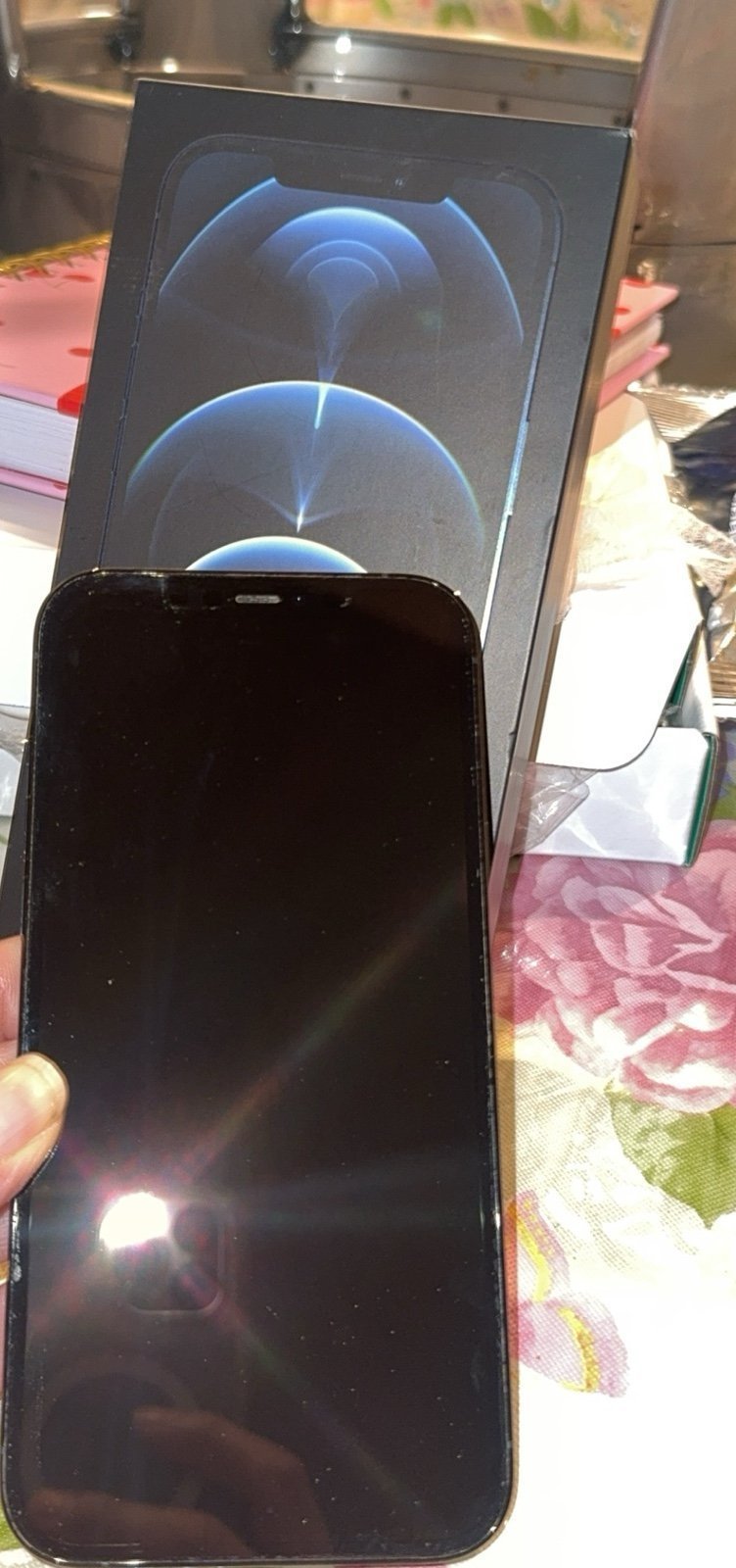 Apple iPhone 12 Pro Max 128 GB in Pacific Blue for Unlocked (read description 6Y39