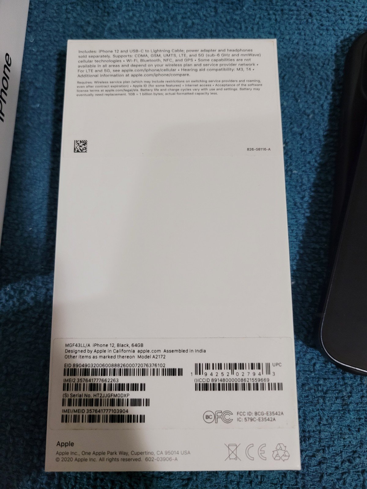 Apple iPhone 12 64 gb unlocked 8C98