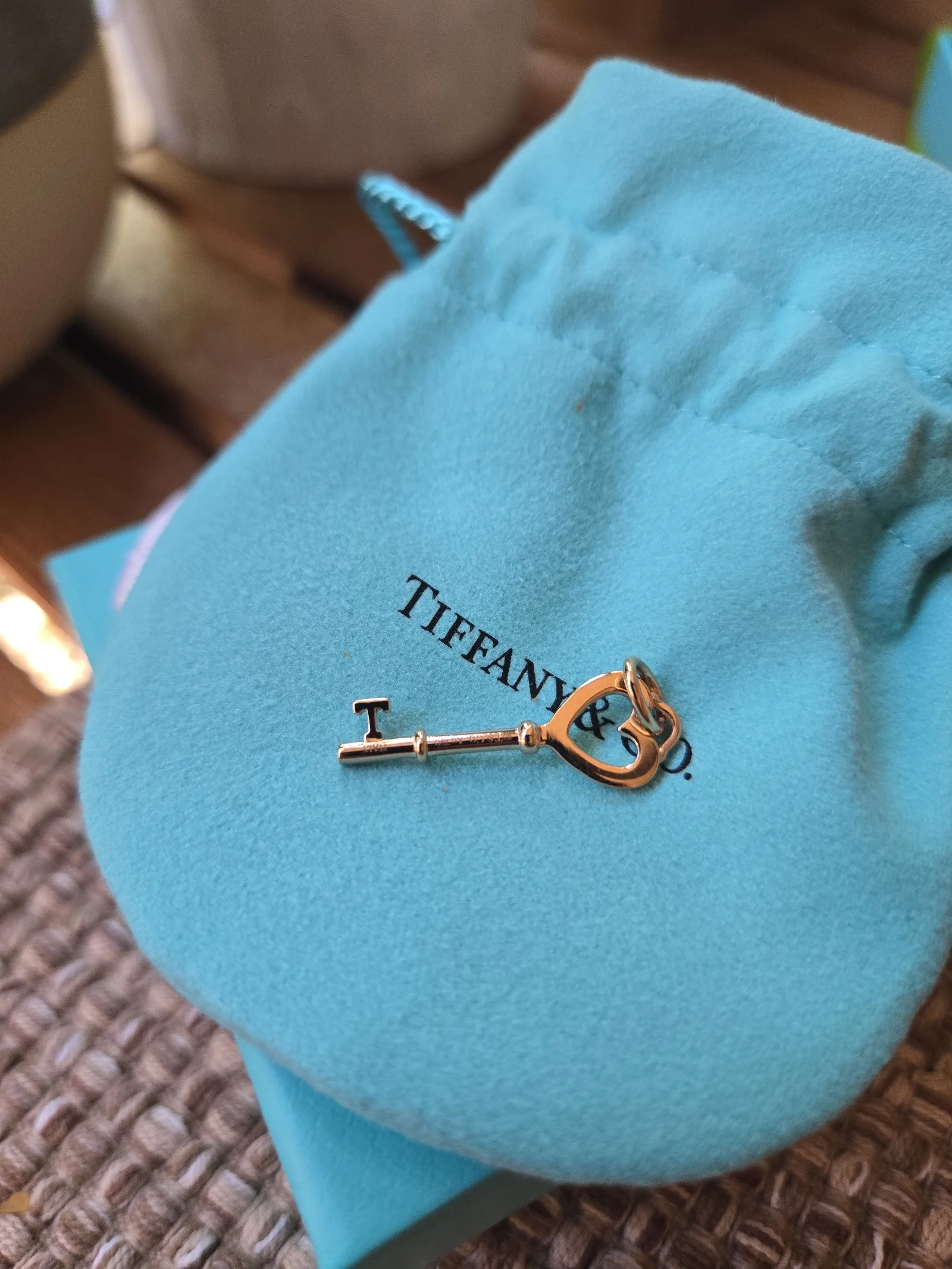 Tiffany & Co Rose Gold 18k  Key Pendant