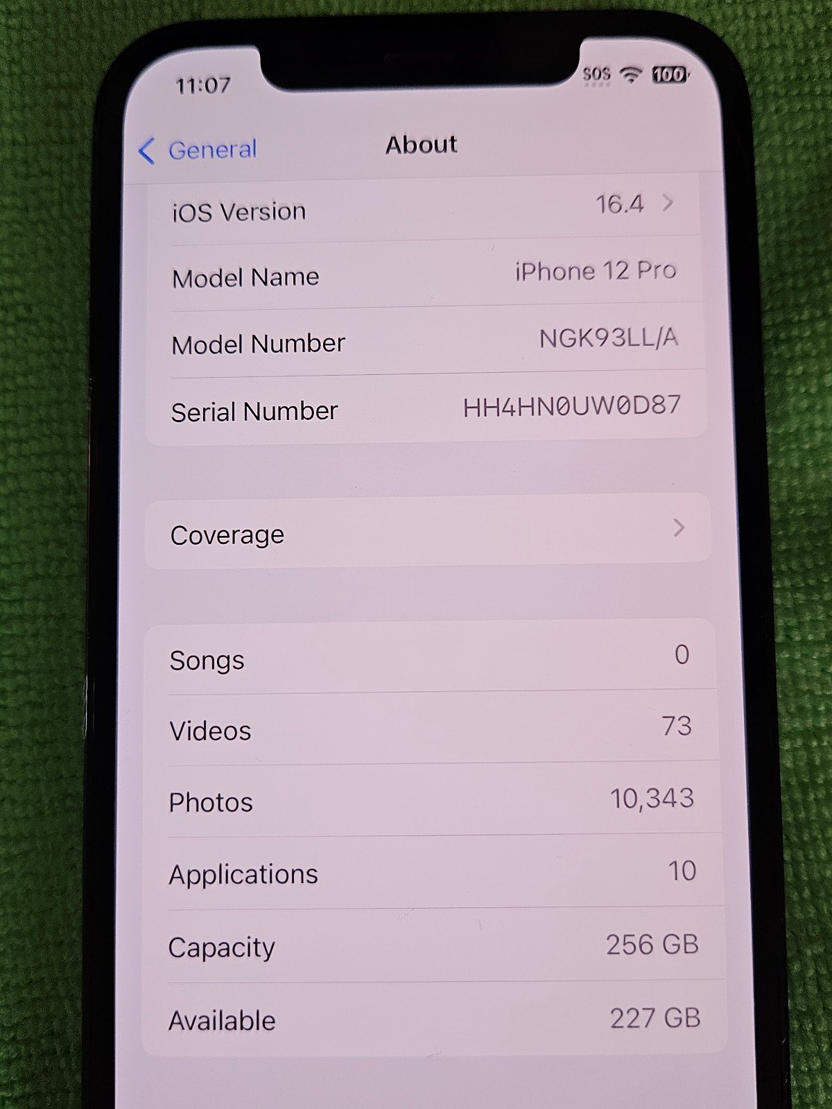 Apple iPhone 12 Pro 256 GB in Pacific Blue 1Z78