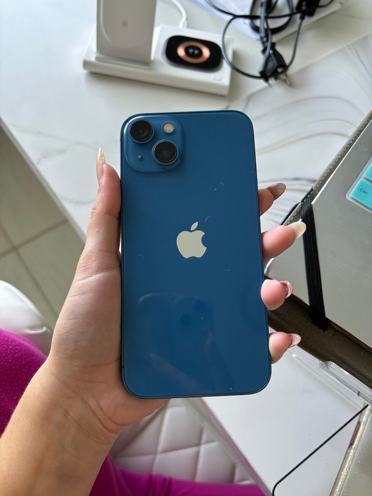 Apple - Pre-Owned iPhone 13 5G 128GB (Unlocked) - Blue 5F32