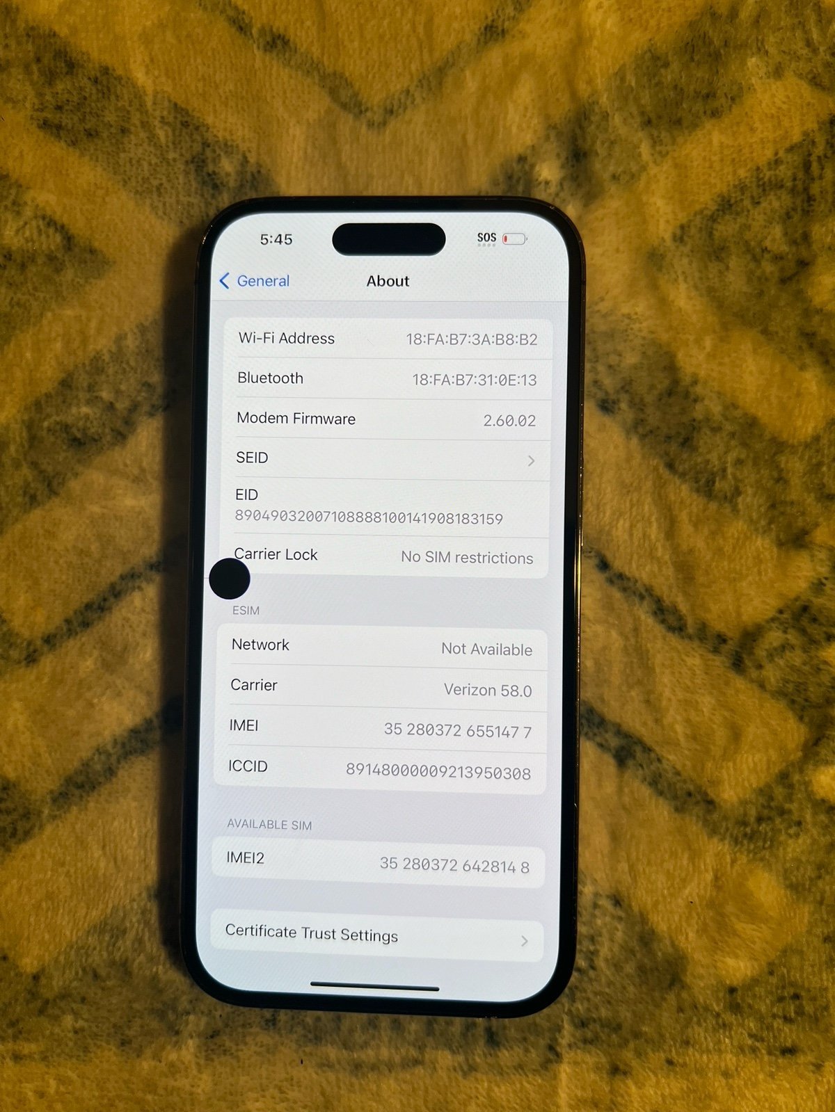 iPhone 14 Pro 128GB Unlocked 8T86