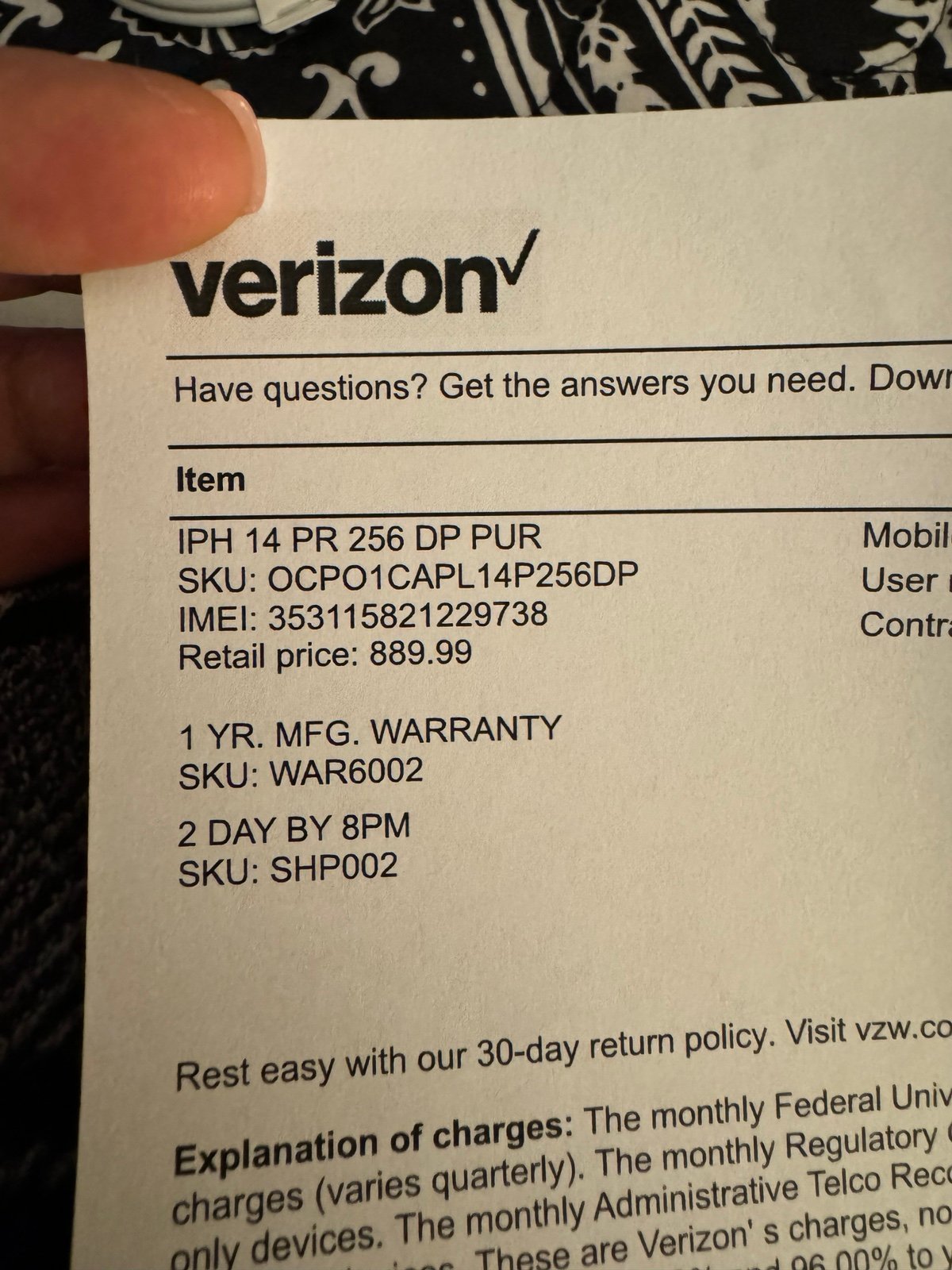 iPhone 14 Pro Deep Purple 256 GB 6N56