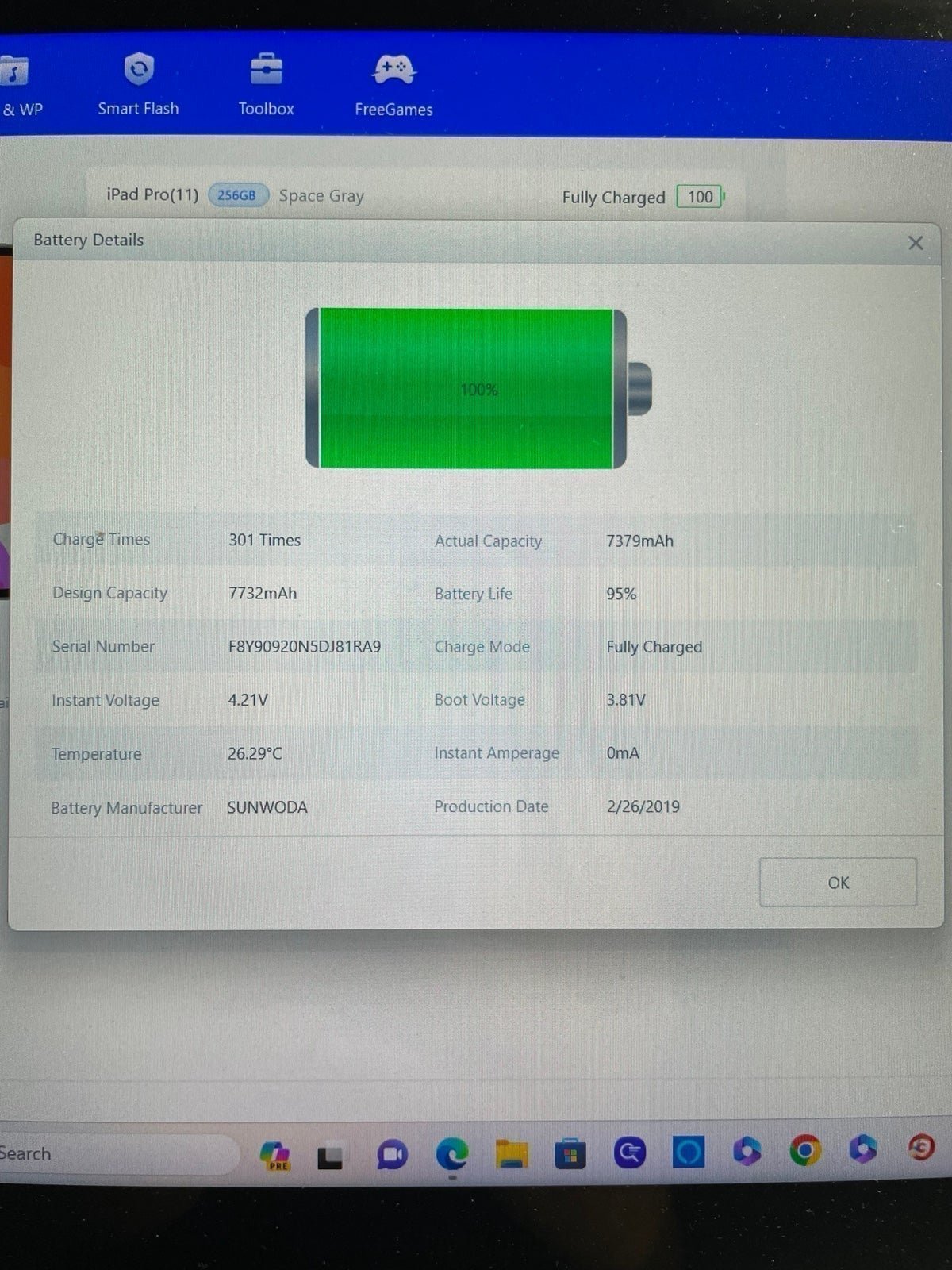 Apple iPad Pro 11” 256 Gb 1st Generation 2J76