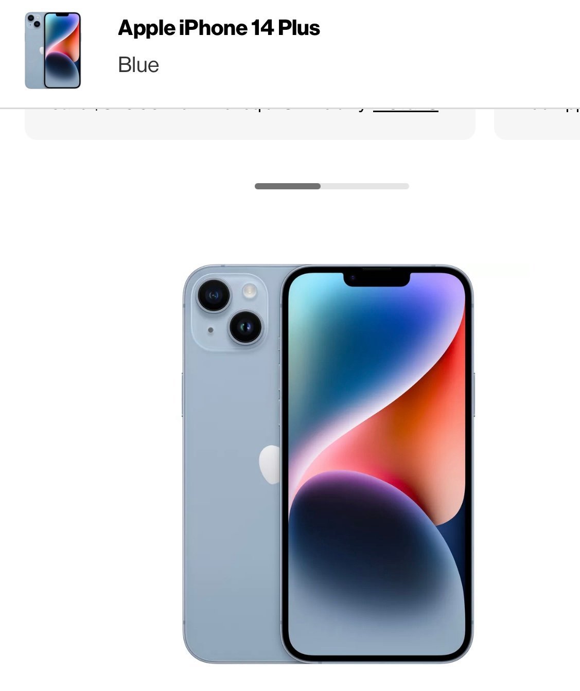 Apple iPhone 14 Plus 128 GB in Blue for Unlocked 8Y27